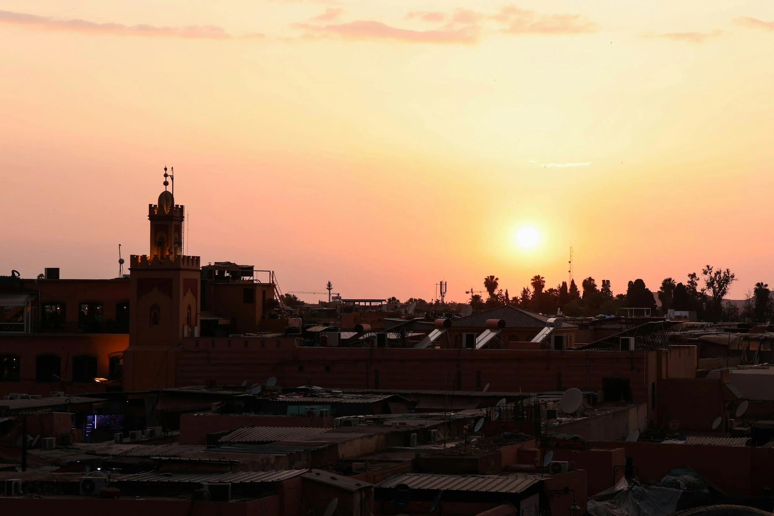 beautiful sunset in Morocco