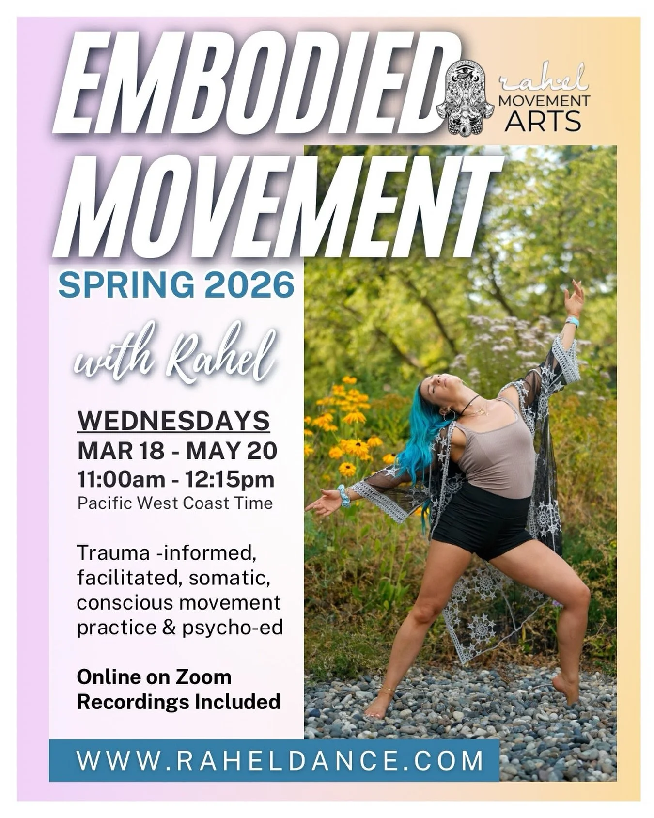 Embodied Movement is a trauma-informed, facilitated, somatic, conscious movement practice that helps you reconnect to your body&hellip;to reclaim healing gestures, increase your resilience (and joy), and learn to regulate your nervous system from the