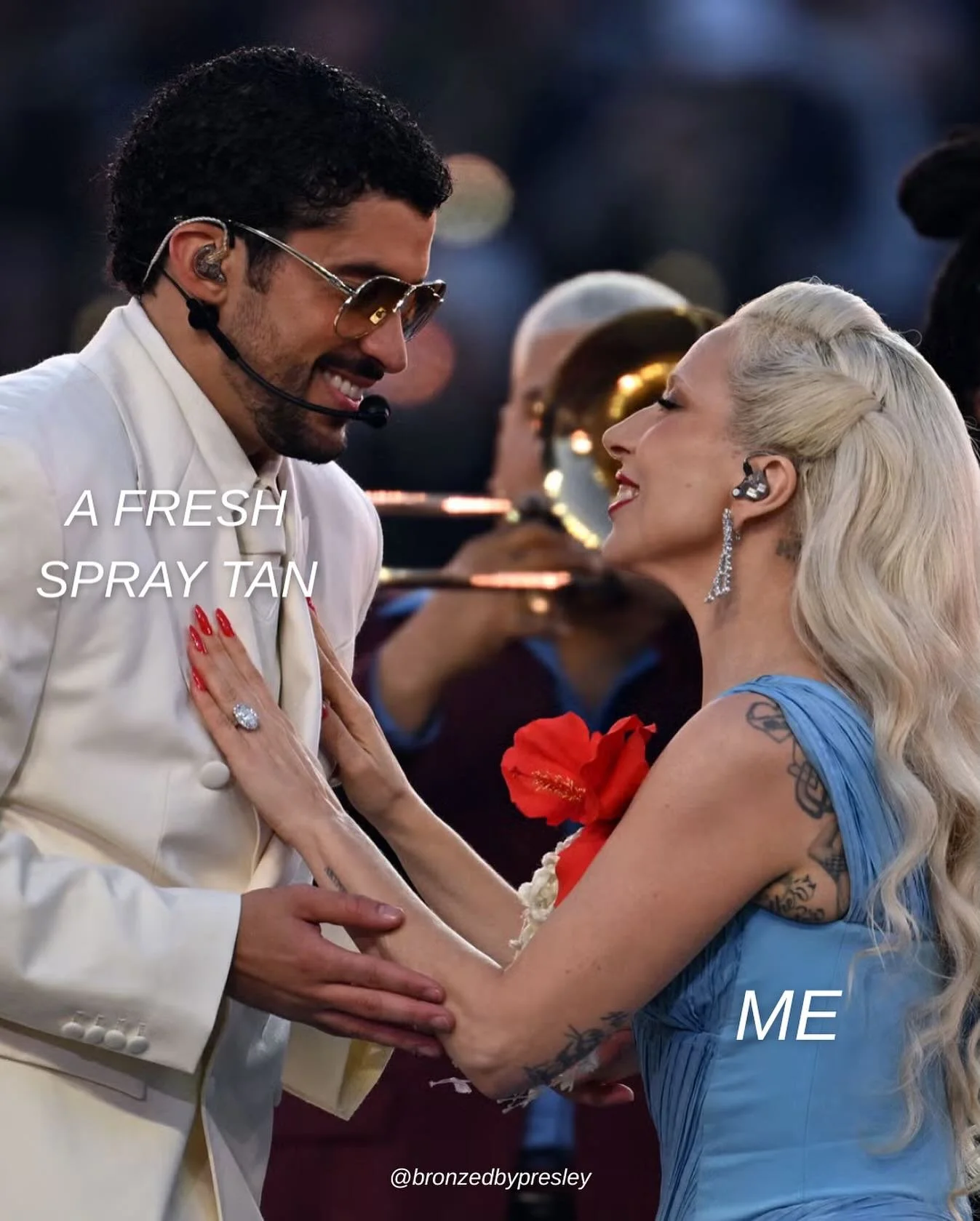 I love a fresh spray tan.. I&rsquo;m sure you will too 😉 

#spraytan #spraytanartist #spraytanhumor #badbunny #illinoisspraytans #custonspraytanning #bronzed