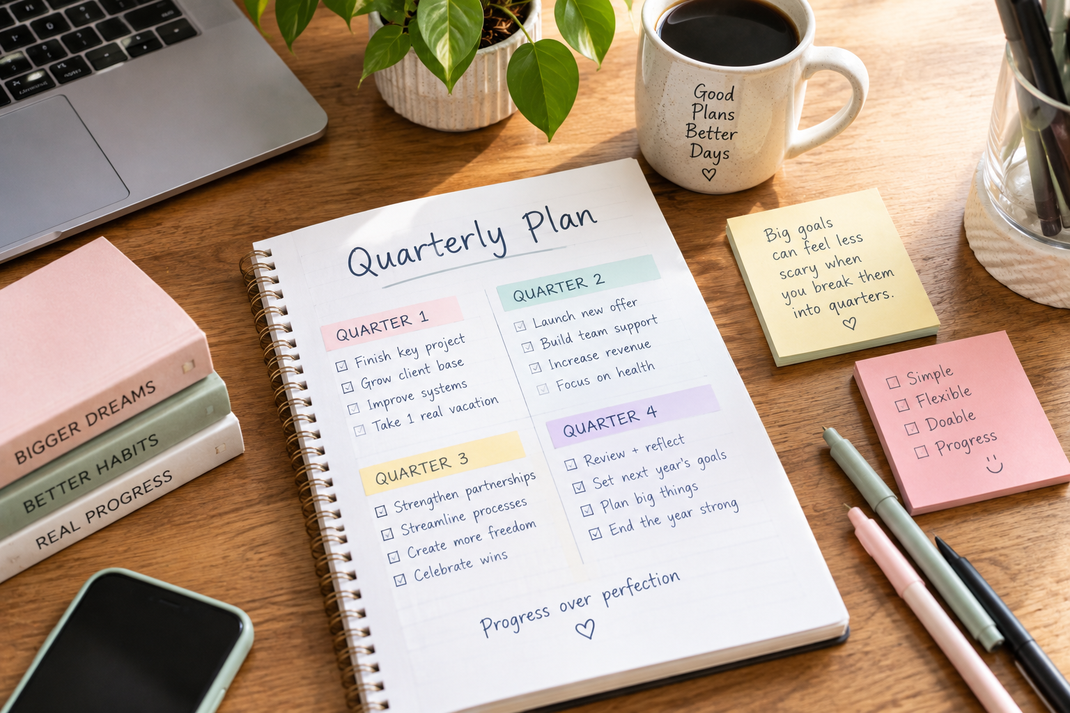 Quarterly planning for people who hate planning.