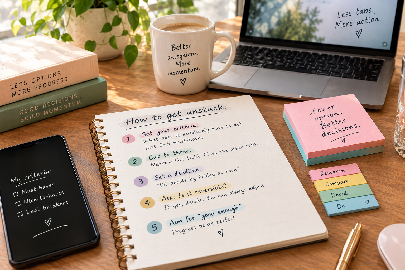 Too many options is why you're stuck