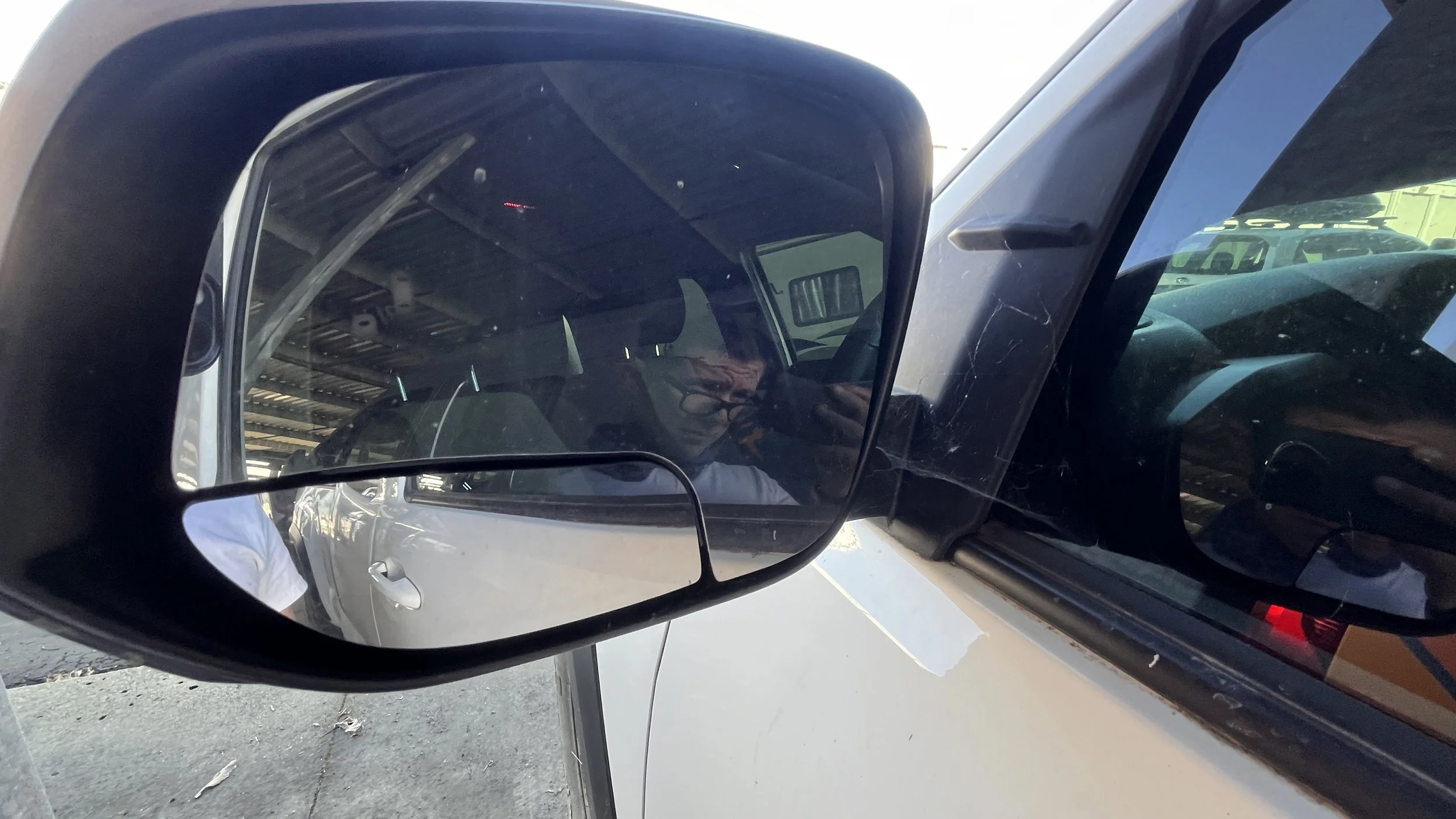 Spotter mirror installed on both sides (and me, sorry)