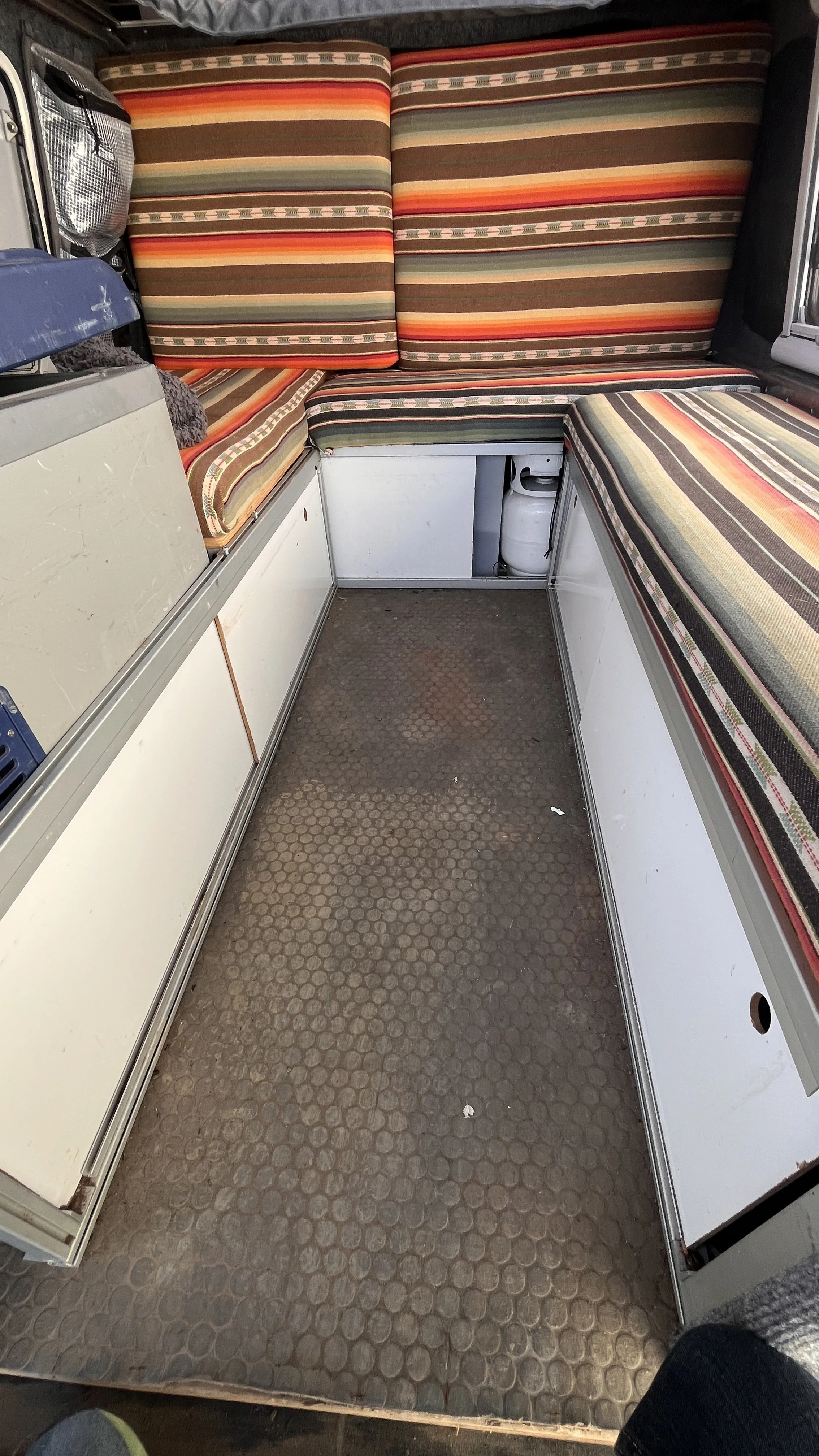 lower storage sliders closed