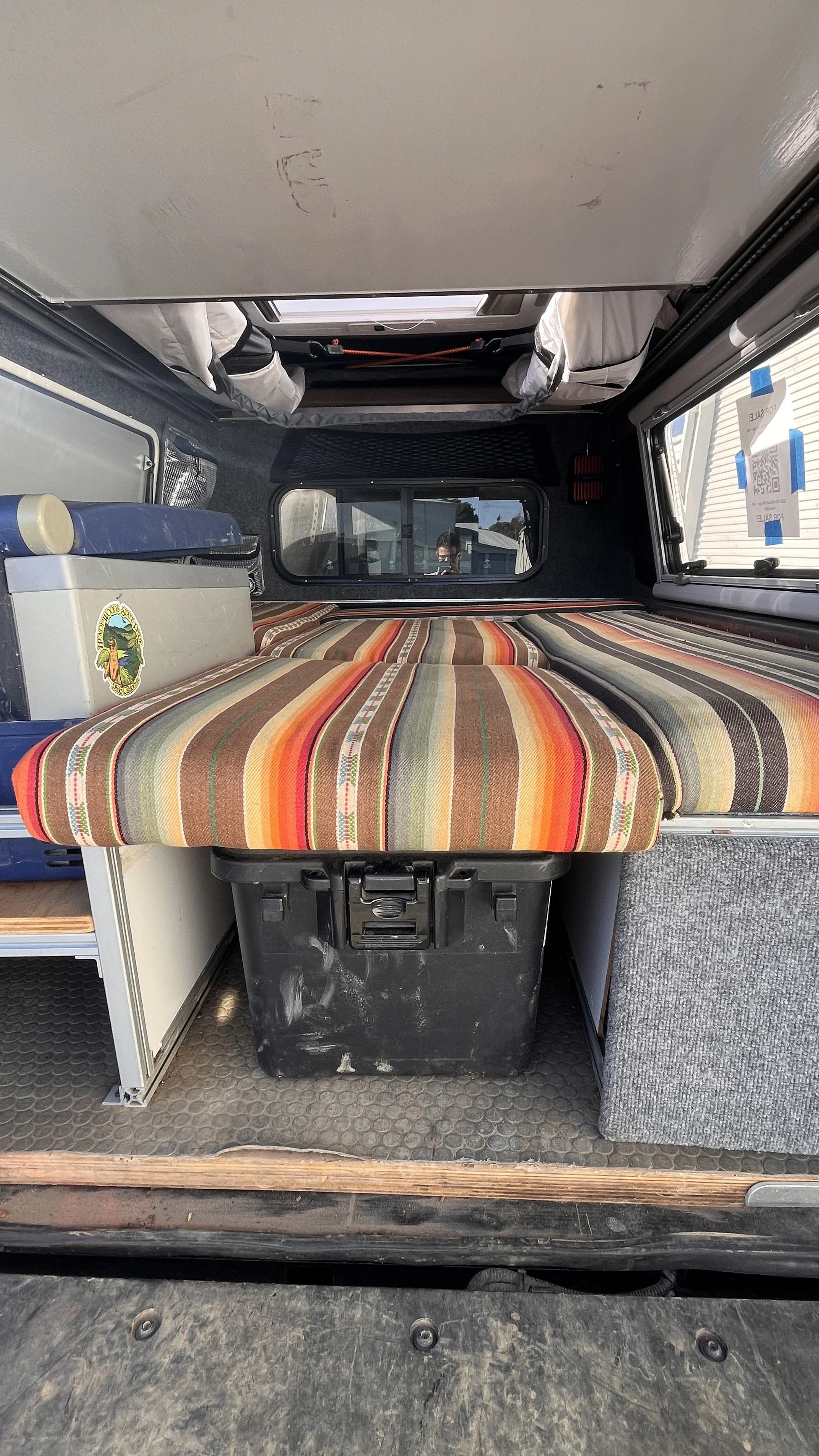 lower sleep setup on bins (not super stable but works for me when family is sleeping up top)