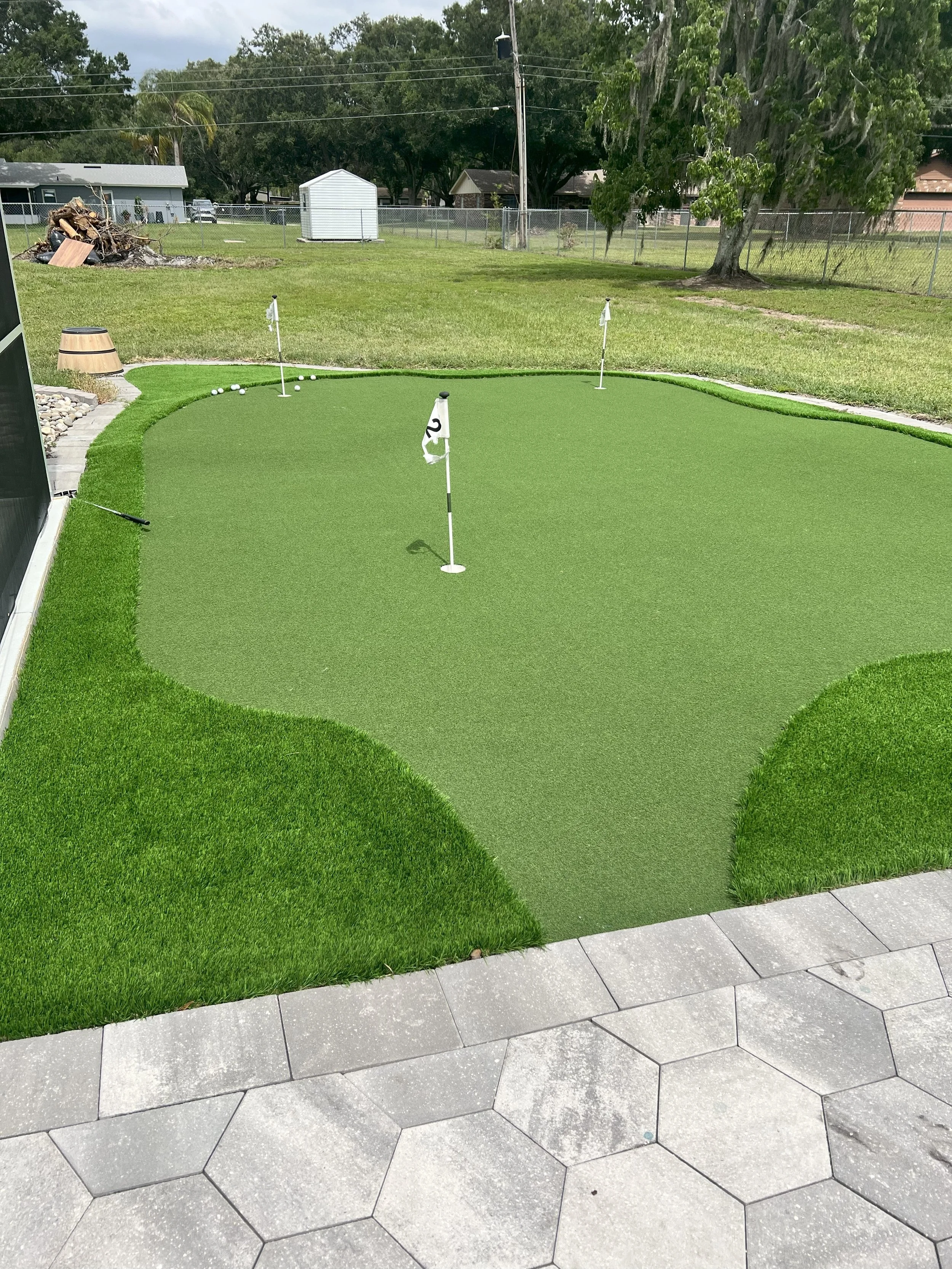 Custom made putting course