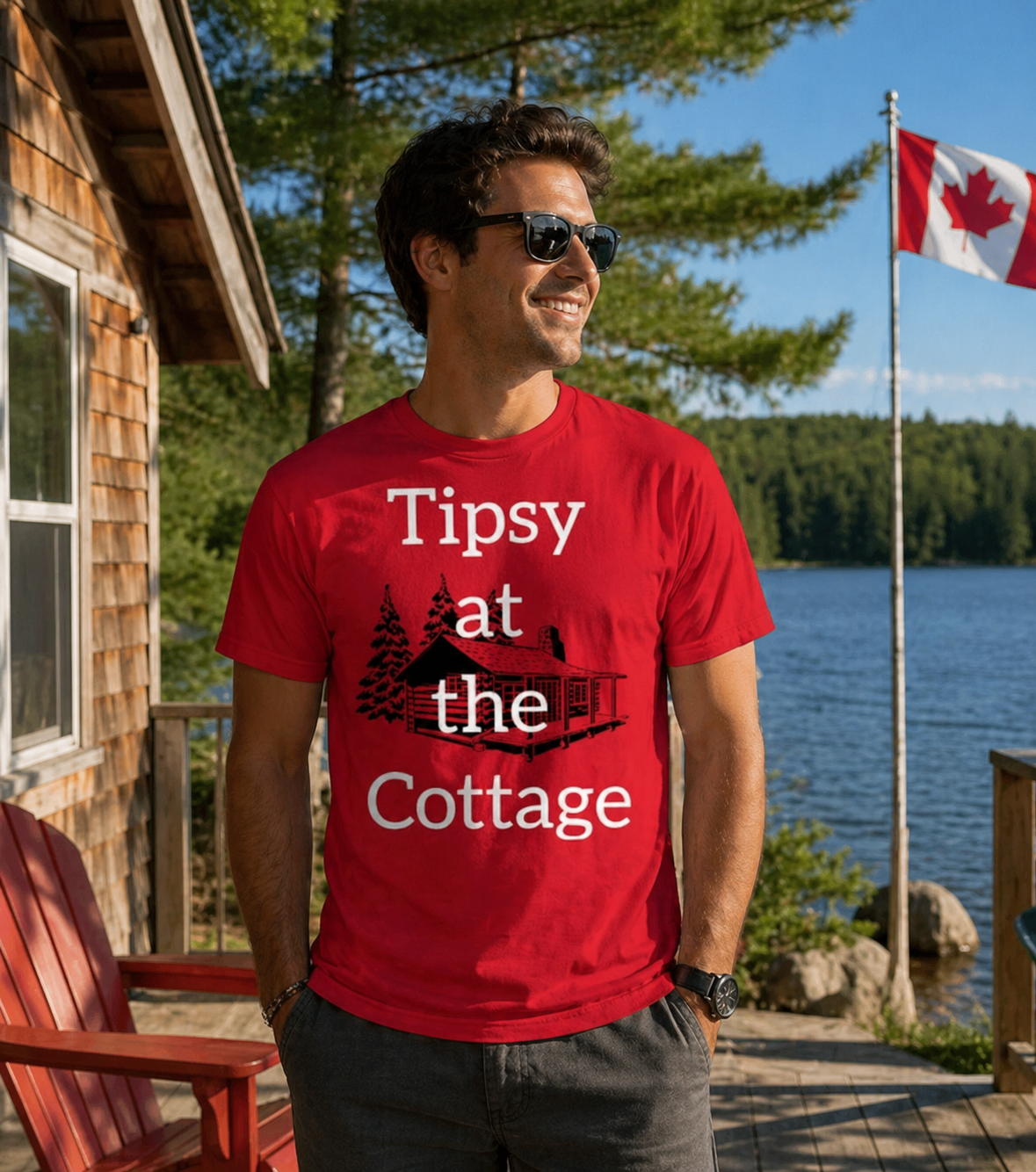 'Tipsy at the Cottage" T-Shirt