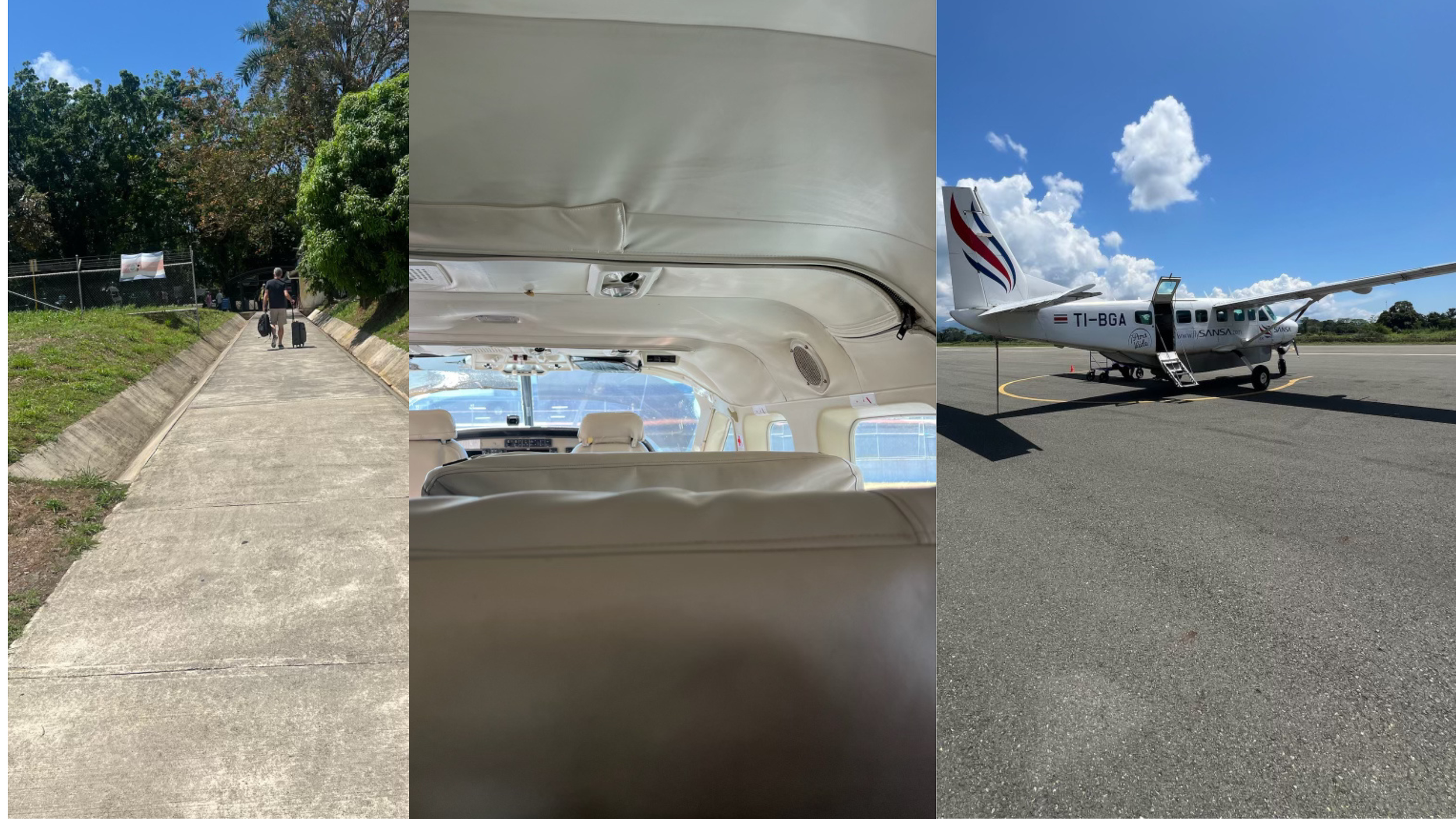 The image on the far left is the Manuel Antonio airport. Very small. Essentially a small room on the side of the road.