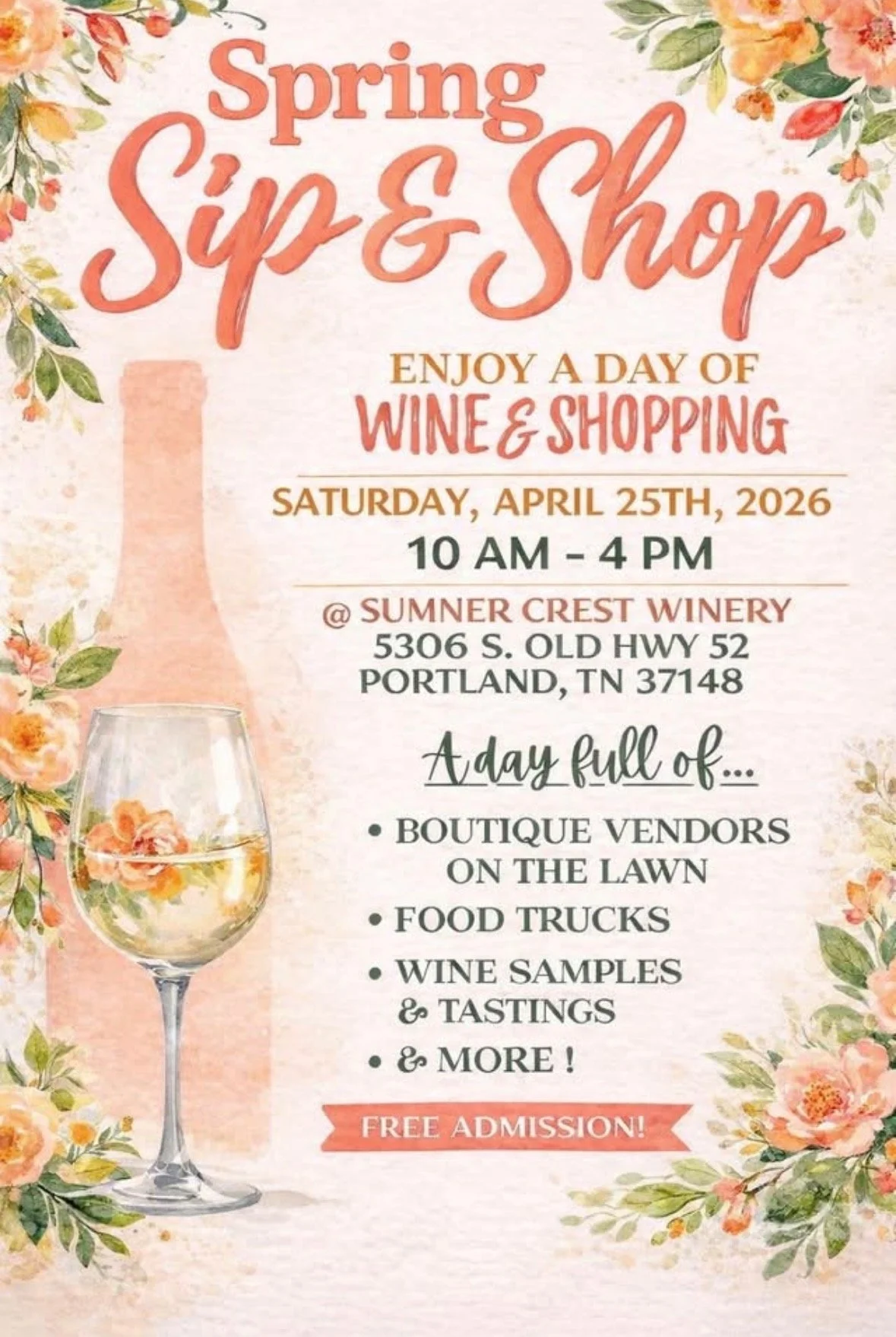 Spring Sip & Shop