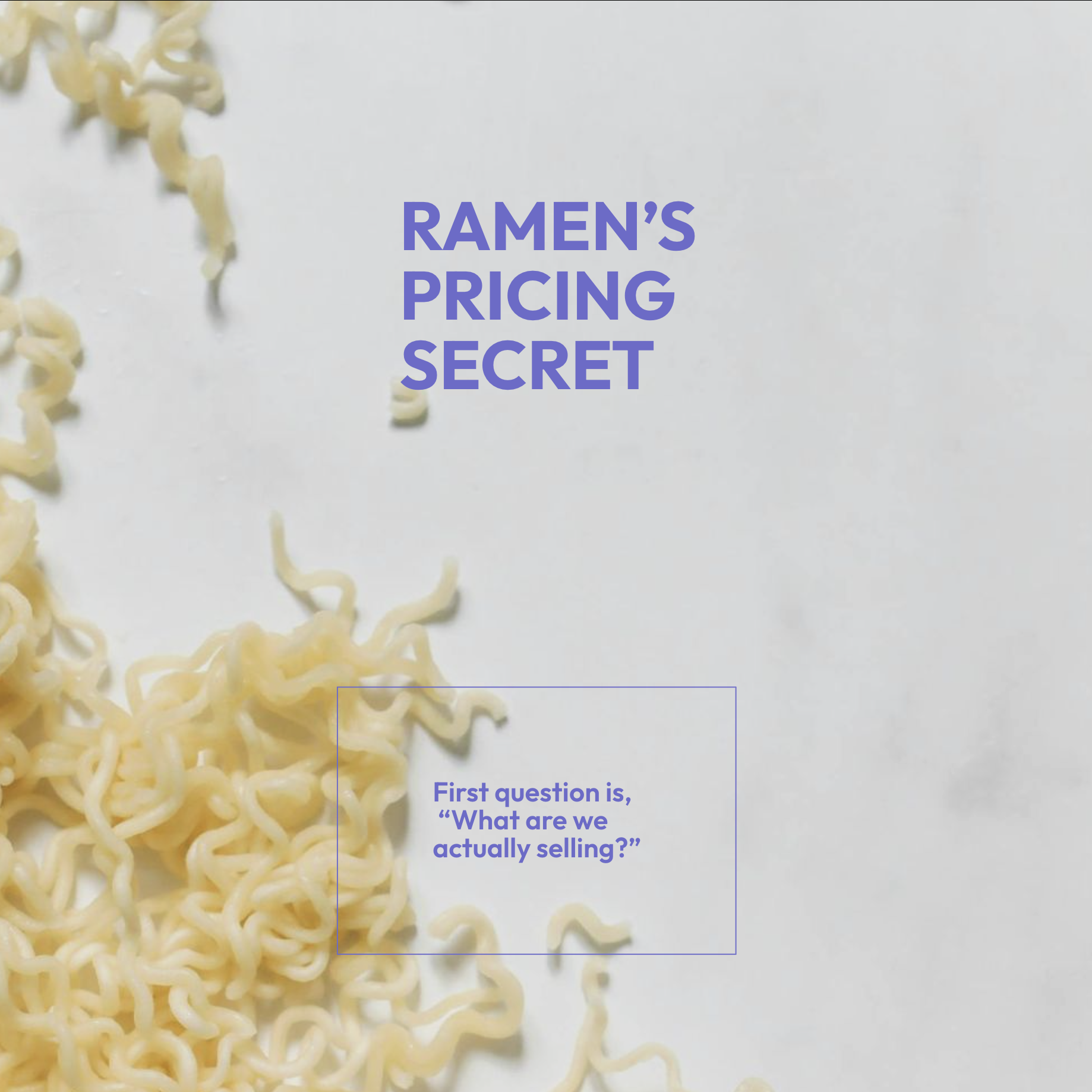 What are we actually selling?