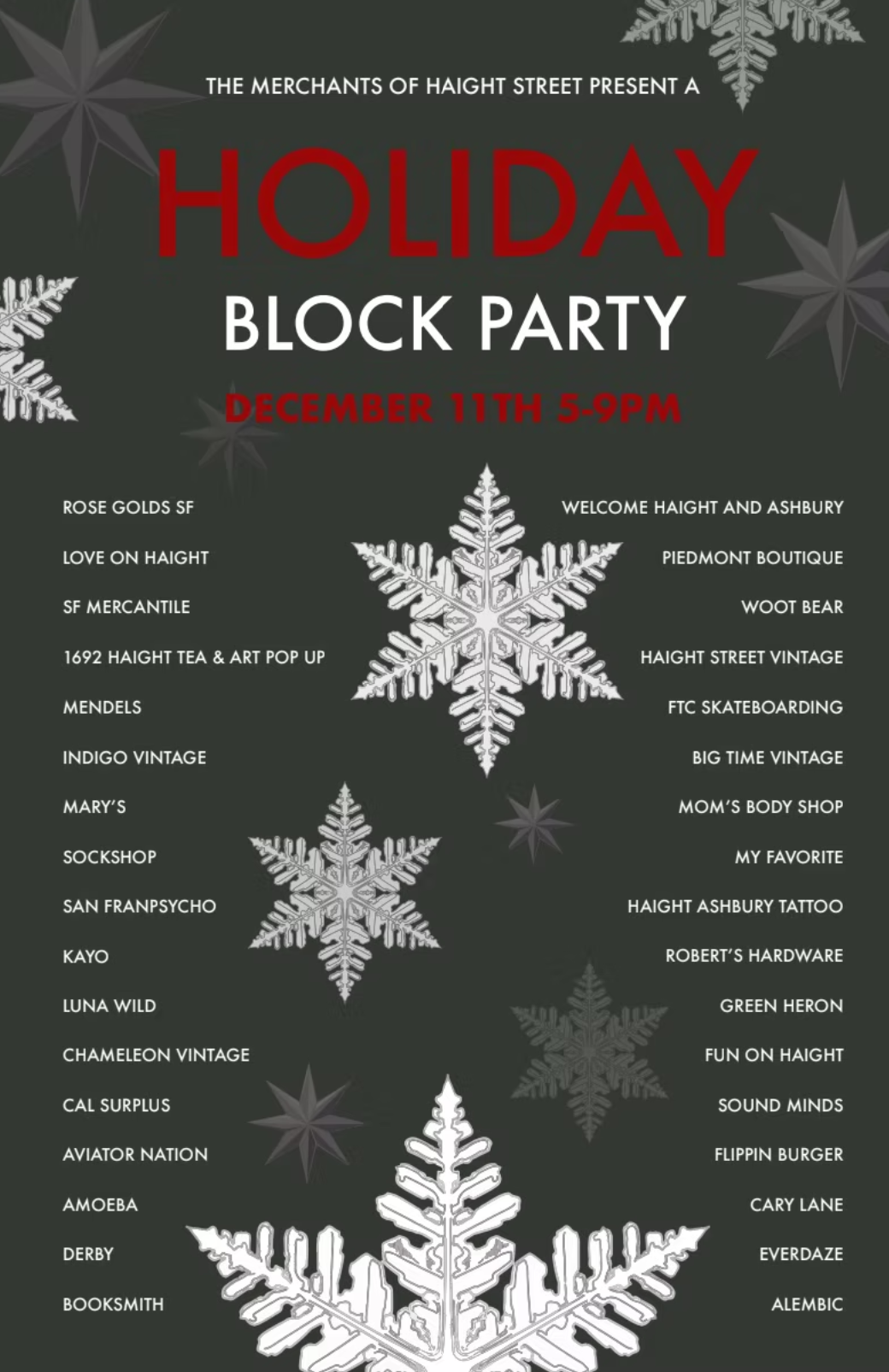 Haight Street Holiday Block Party