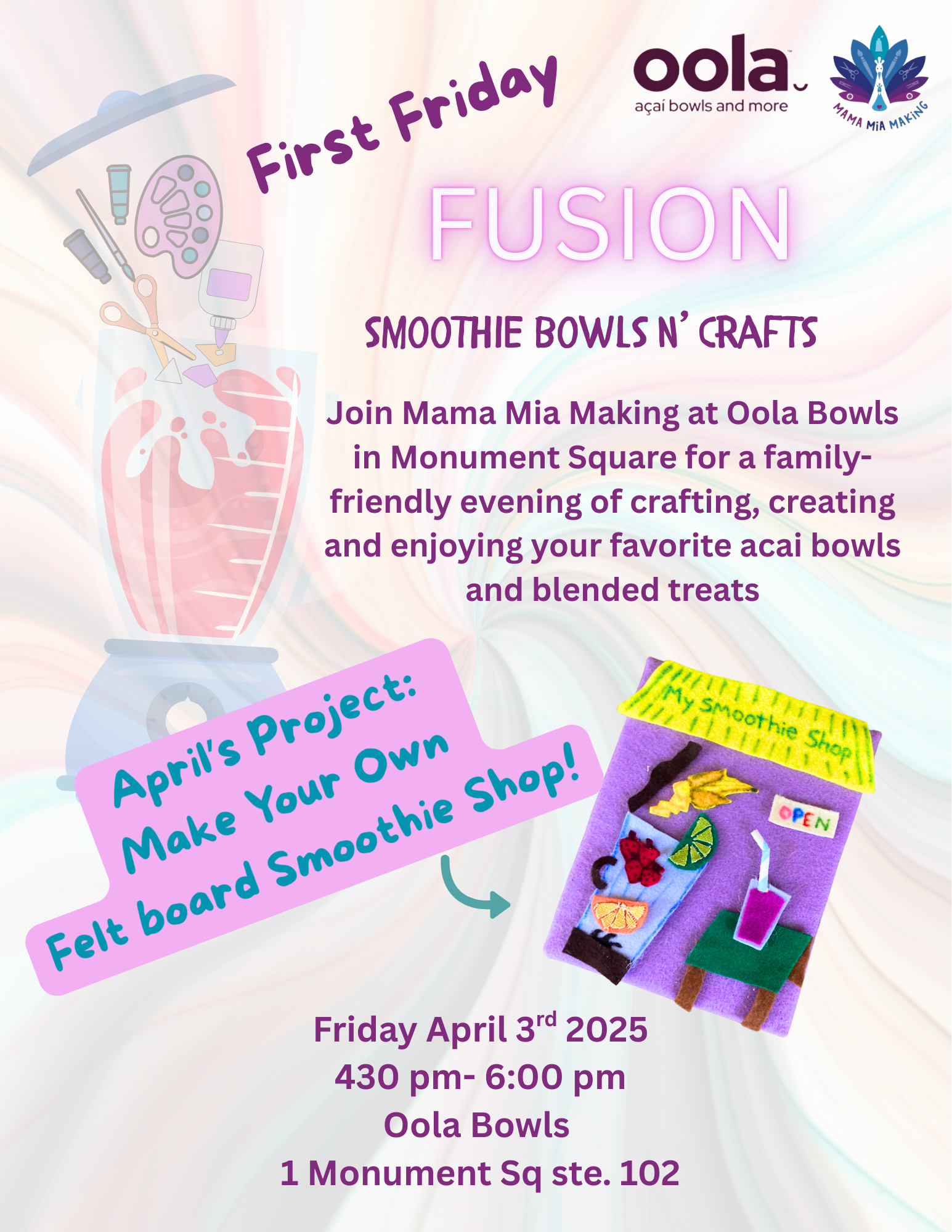 First Friday Fusion at Oola Bowls