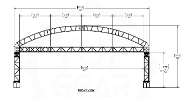 Truss Entry Arch with EZ BLOCK Ballasts