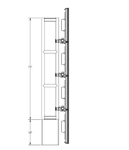 Side video of a LED video wall supported with truss and EZ BLOCK