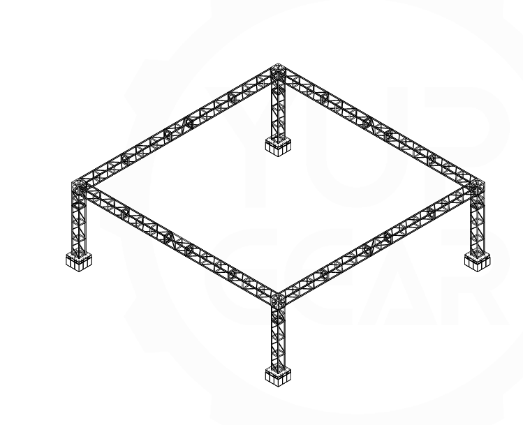 VIP Truss Structure supported on EZ BLOCK ballasts