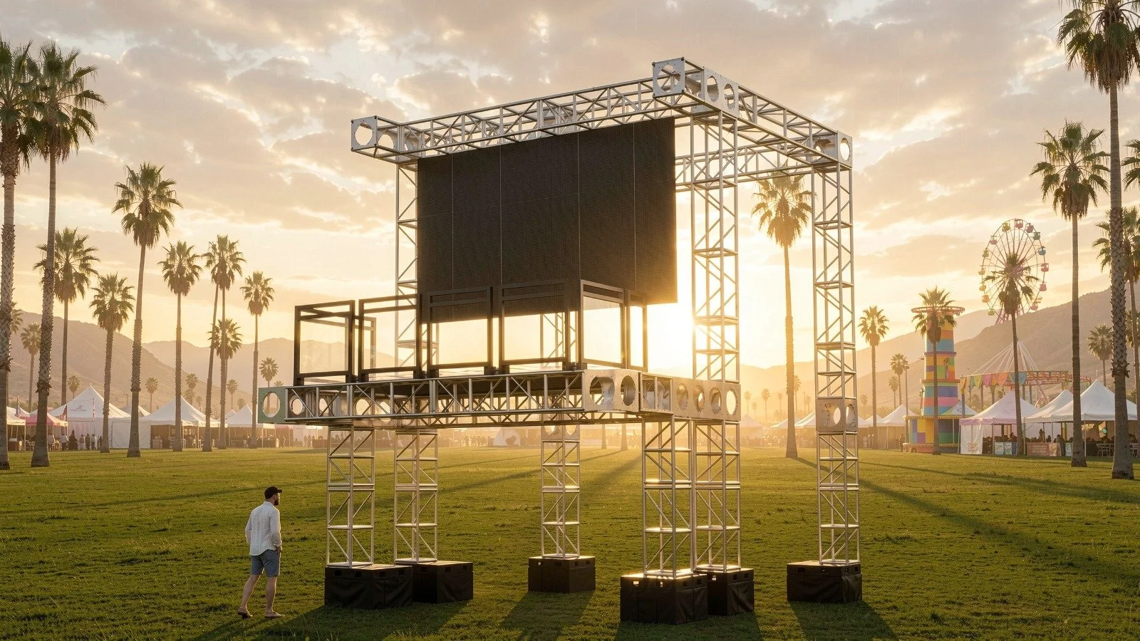 VIP truss Structure supported by 3x3 EZ BLOCKS