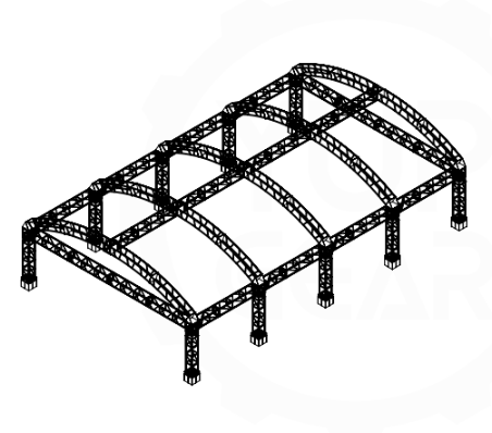 Truss Entry Arch with EZ BLOCK Ballasts