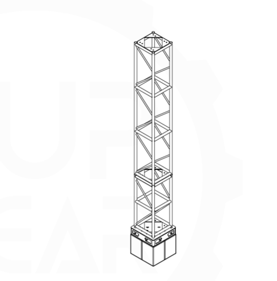 16ft tall Truss Tower.  20.5" truss + 2x2x2 EZ BLOCK Combo