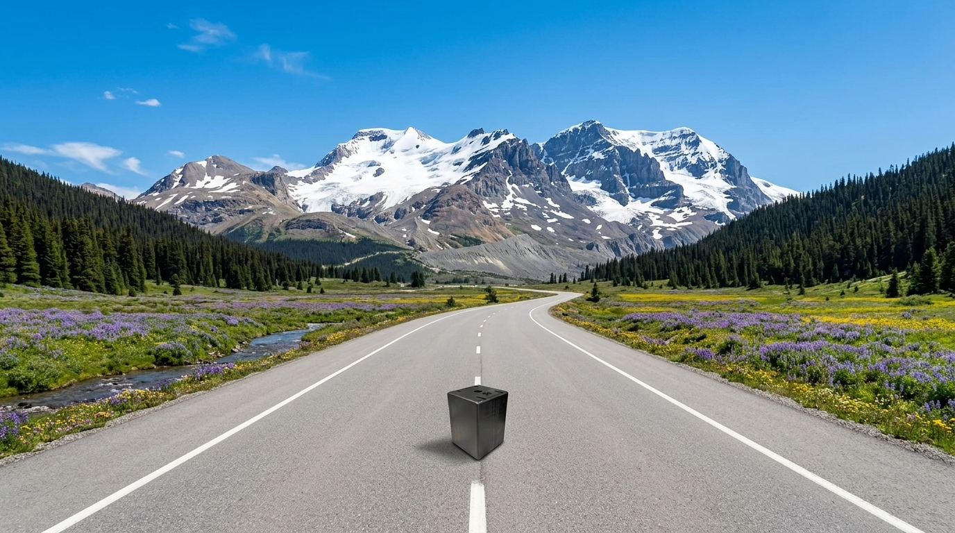 EZ BLOCK ballast in the middle of the road
