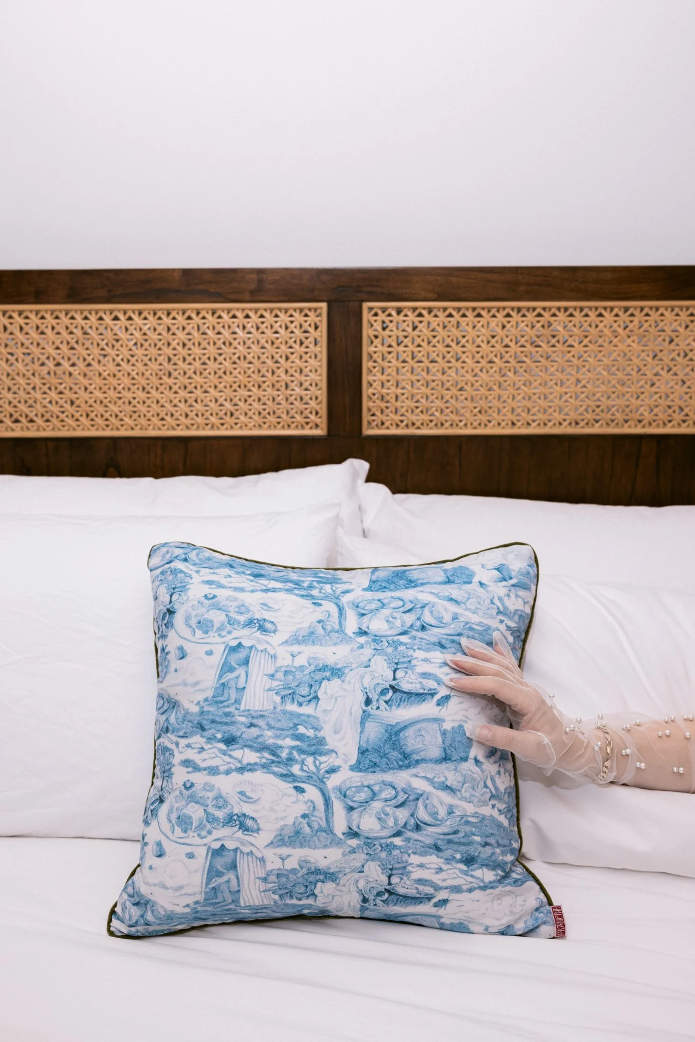 Rococo Sleaze Piped Cushion Cover