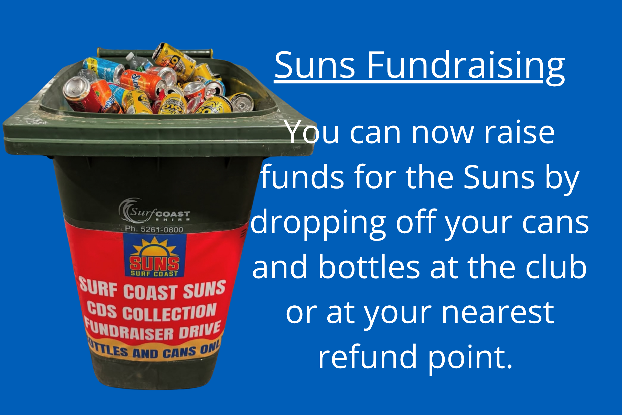 Club Fundraiser - 10c bottles and cans