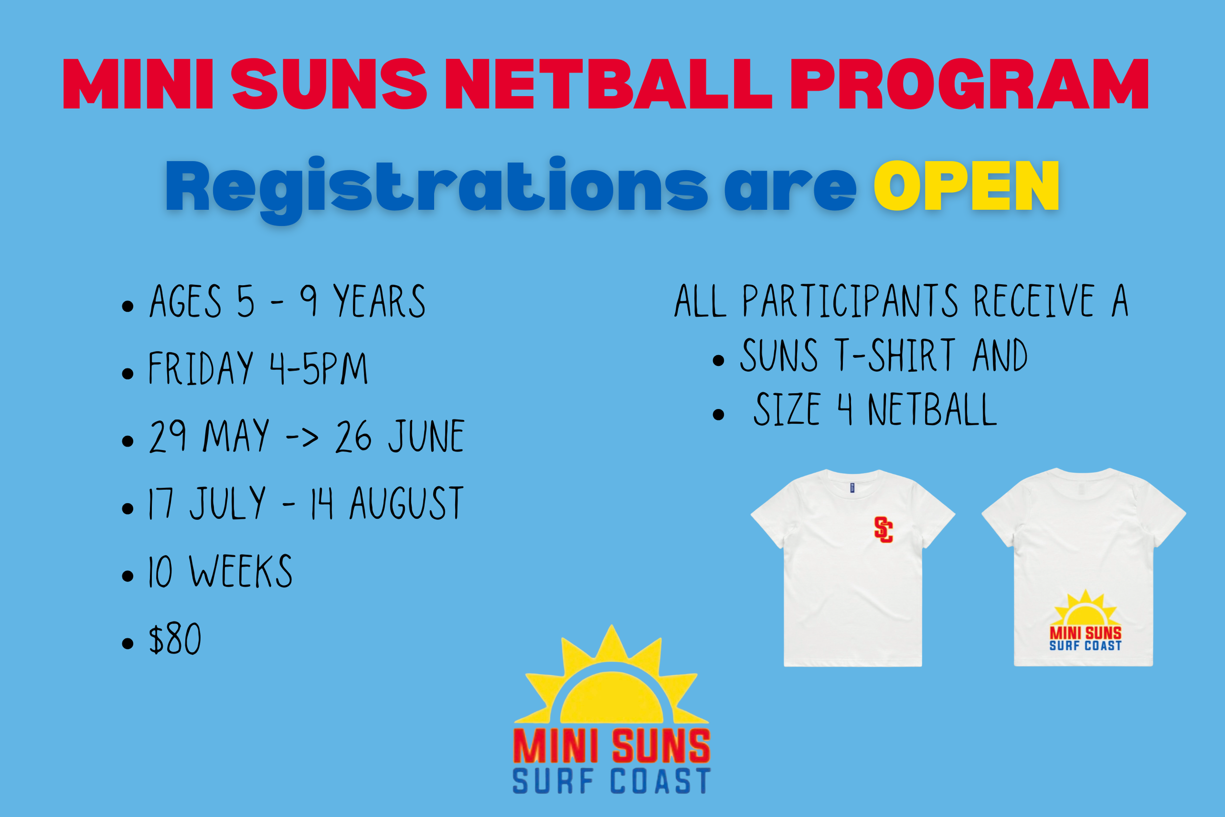 Mini Suns Netball Program