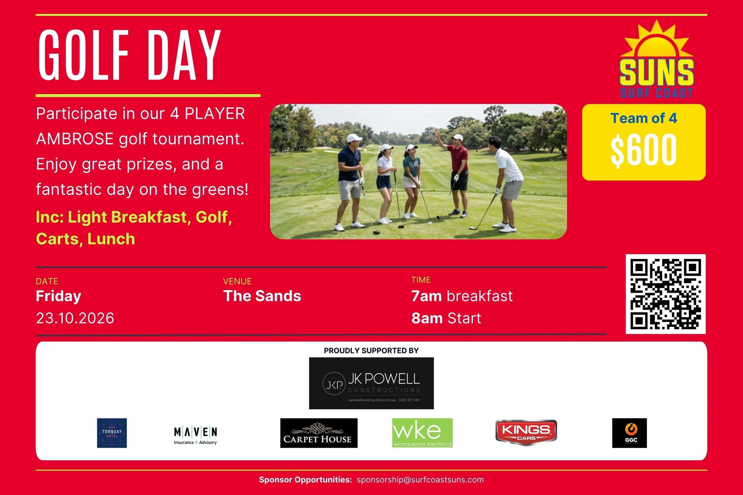 Surf Coast Suns Golf Day 2026