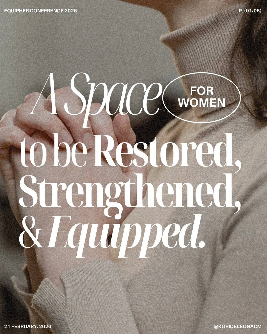 &ldquo;A Space for Women to Be Restored, Strengthened, and Equipped&rdquo;

Some seasons require more than inspiration. They require truth, community, and a place to slow down long enough to hear from God again.

The E26 Women&rsquo;s Conference is a
