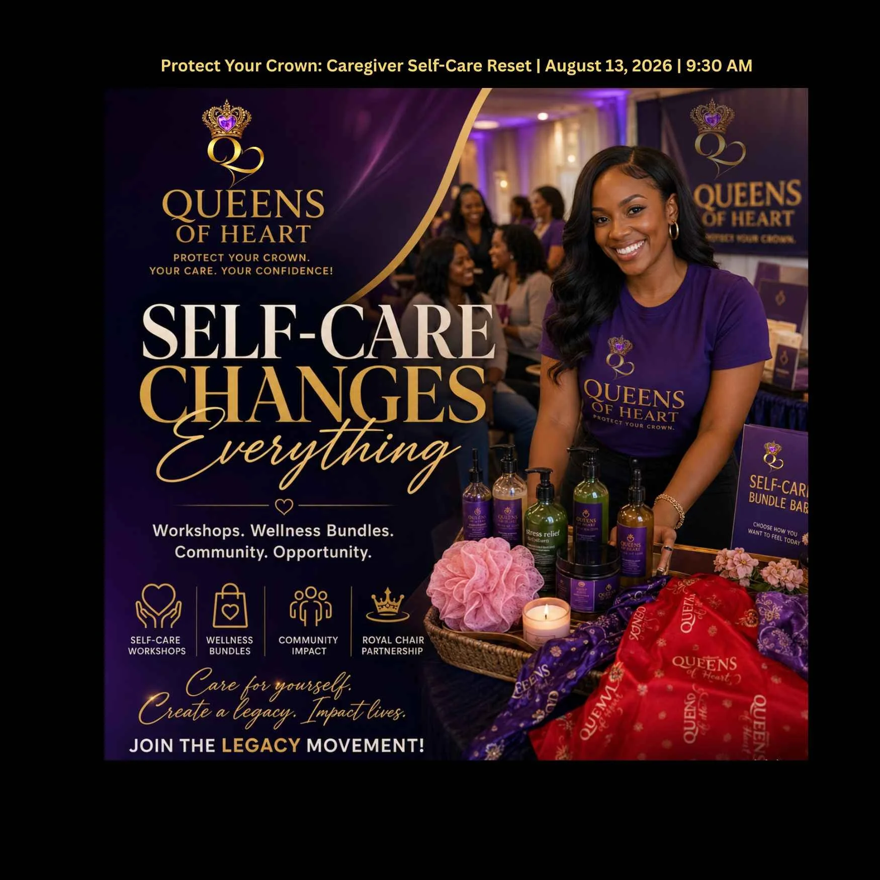 SOLD OUT-Protect Your Crown: Caregiver Self-Care Reset | August 13, 2026 | 9:30 AM
