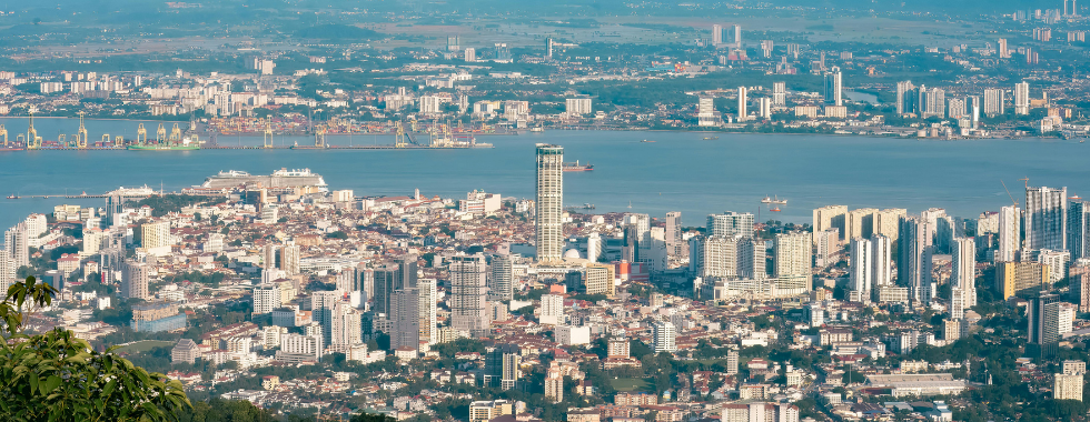 Panoramic view of George Town, Penang