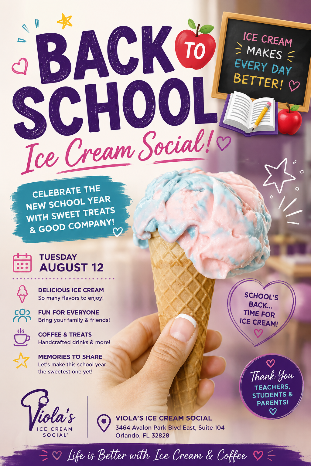 Back to School Viola’s Ice Cream Social