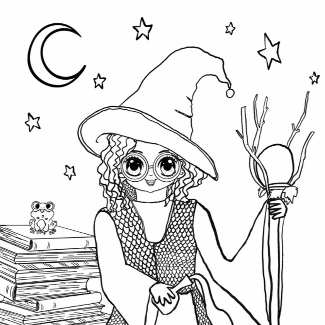 FREE "Winni Wizard" colouring page