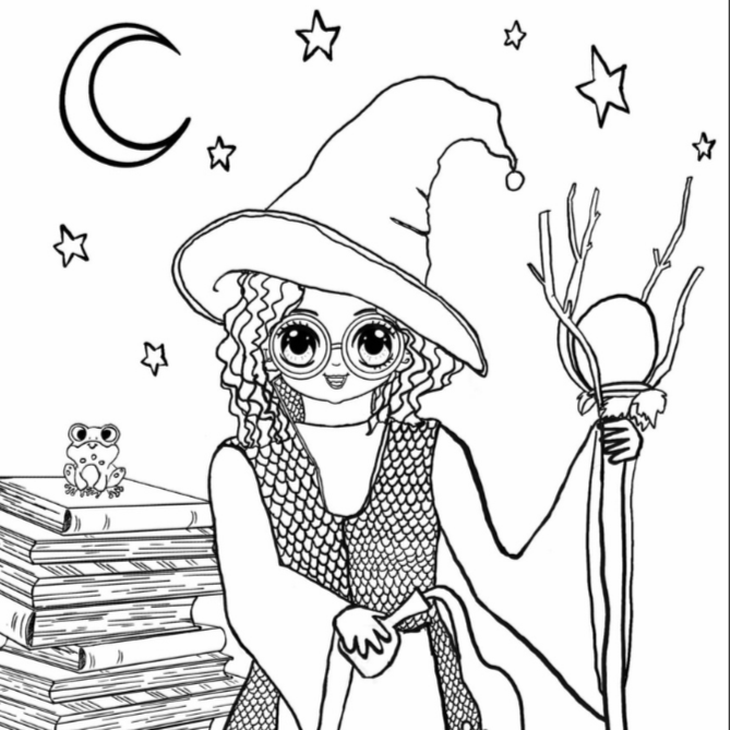 FREE "Winni Wizard" colouring page