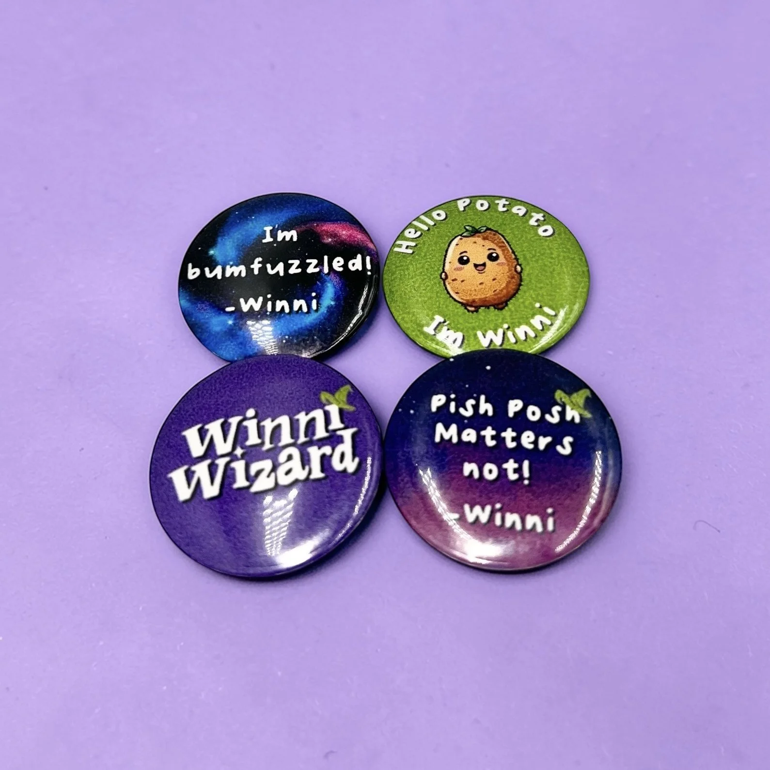 Winni Wizard Badge 4 pack