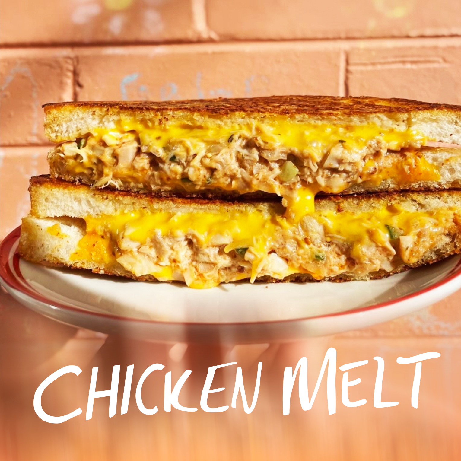 Poached Chicken, American Cheddar, Pickles, Pickled Onion & Deli Sauce on White Sourdough