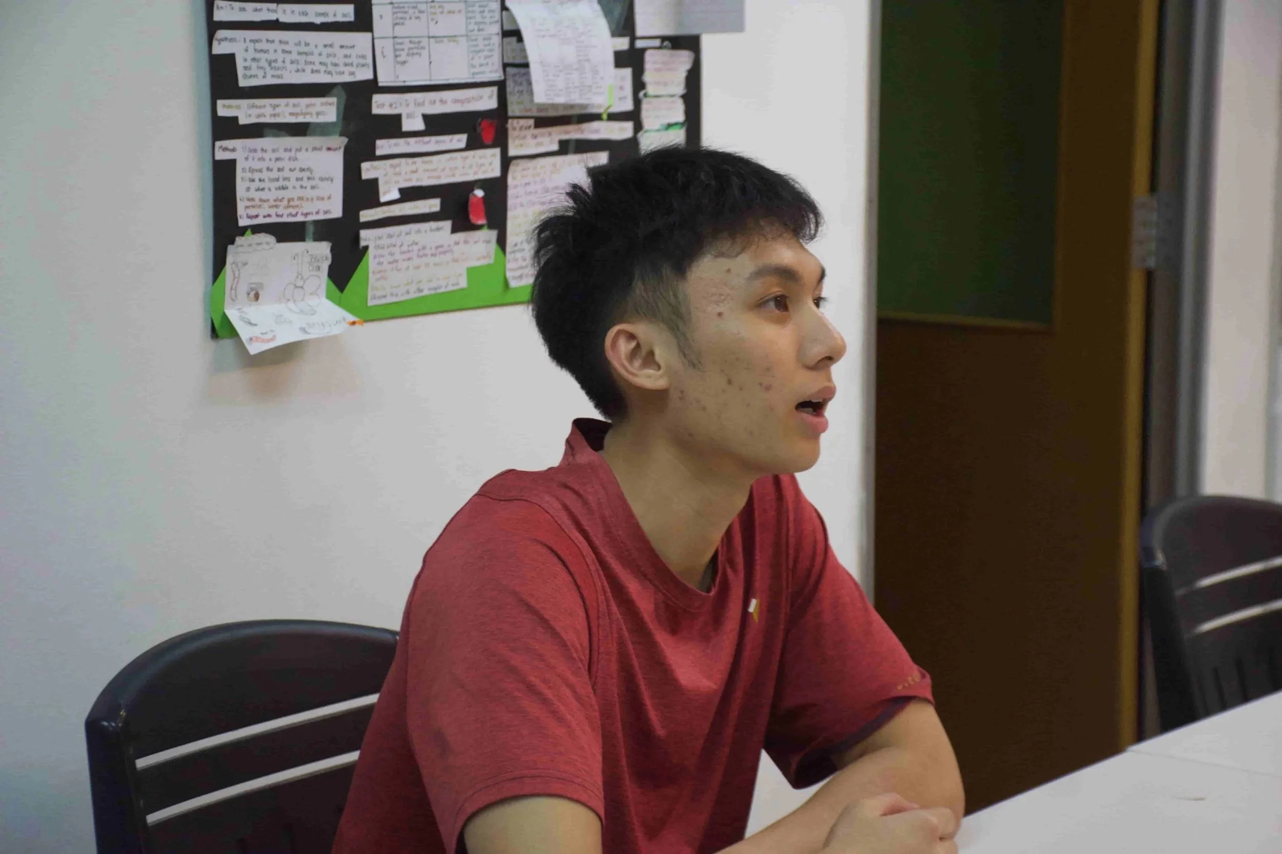 Student practicing Mandarin pronunciation in a tuition centre in Banting