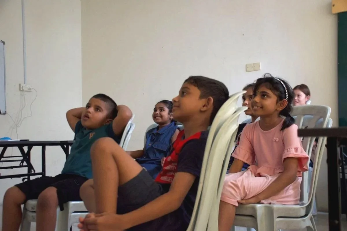 Indian Children attending a kids Mandarin class in Banting