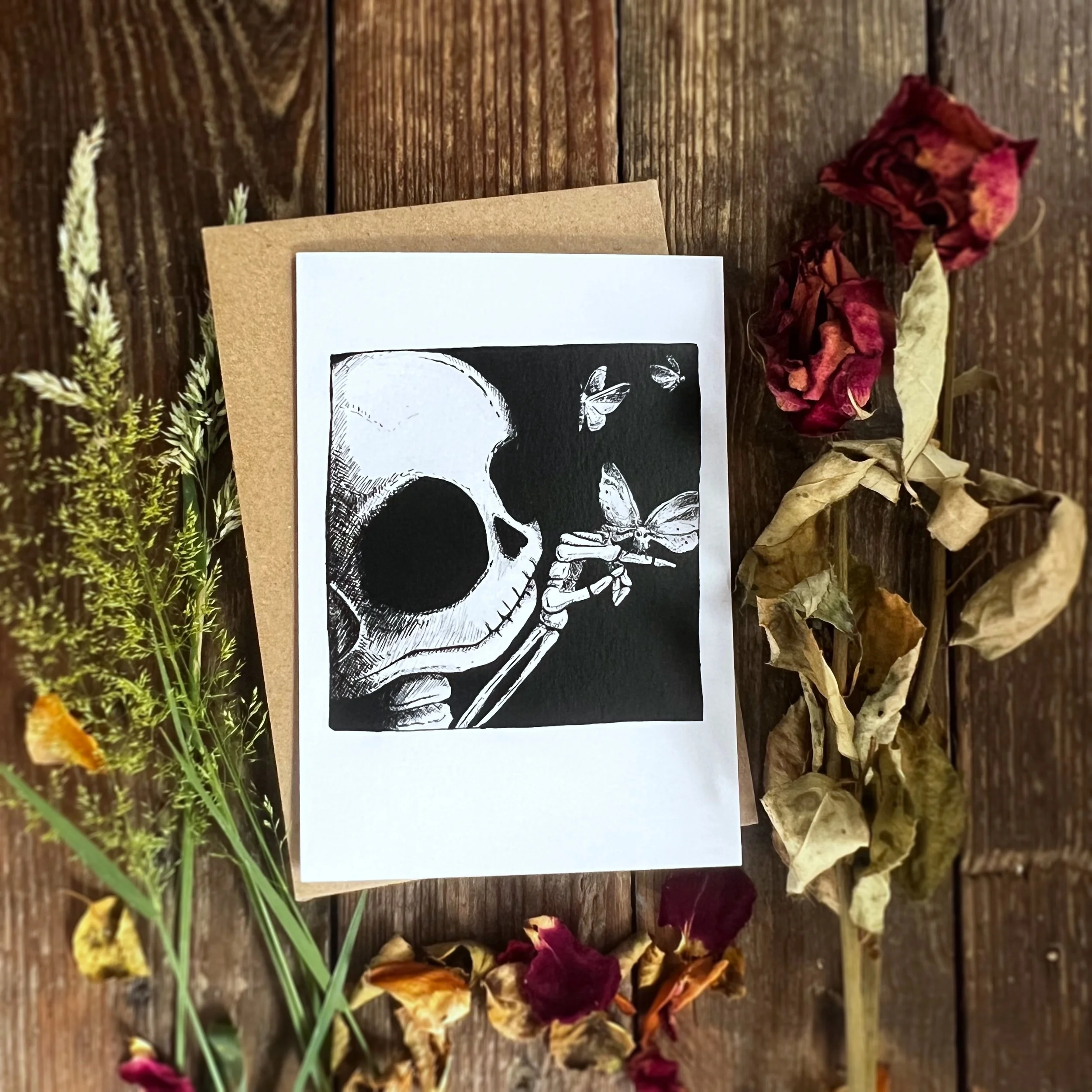 Roger and the Moths' greetings card