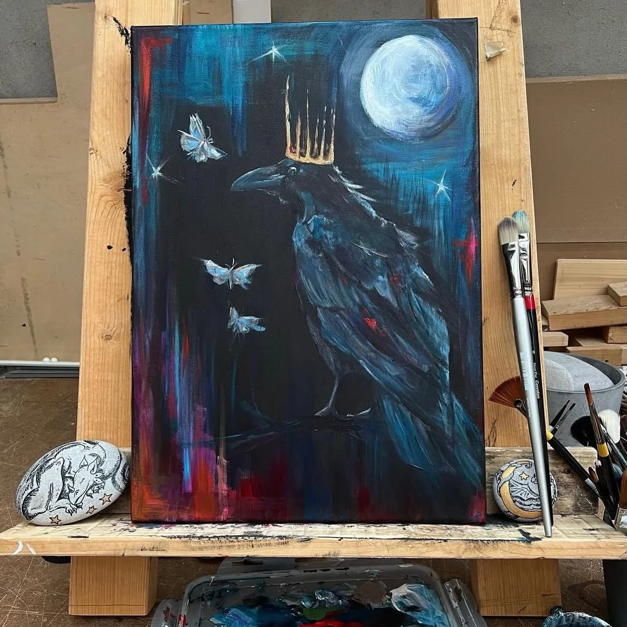 ✨Sold✨
Acrylic on canvas 

&lsquo;Tales of dust and moonbeams&rsquo;

He stood..
Silently listening as they whispered their tale with almost inaudible breaths ..
Tales of dust and moonbeams, faeries and fireflies.

✨Prints coming soon✨

#raven #raven