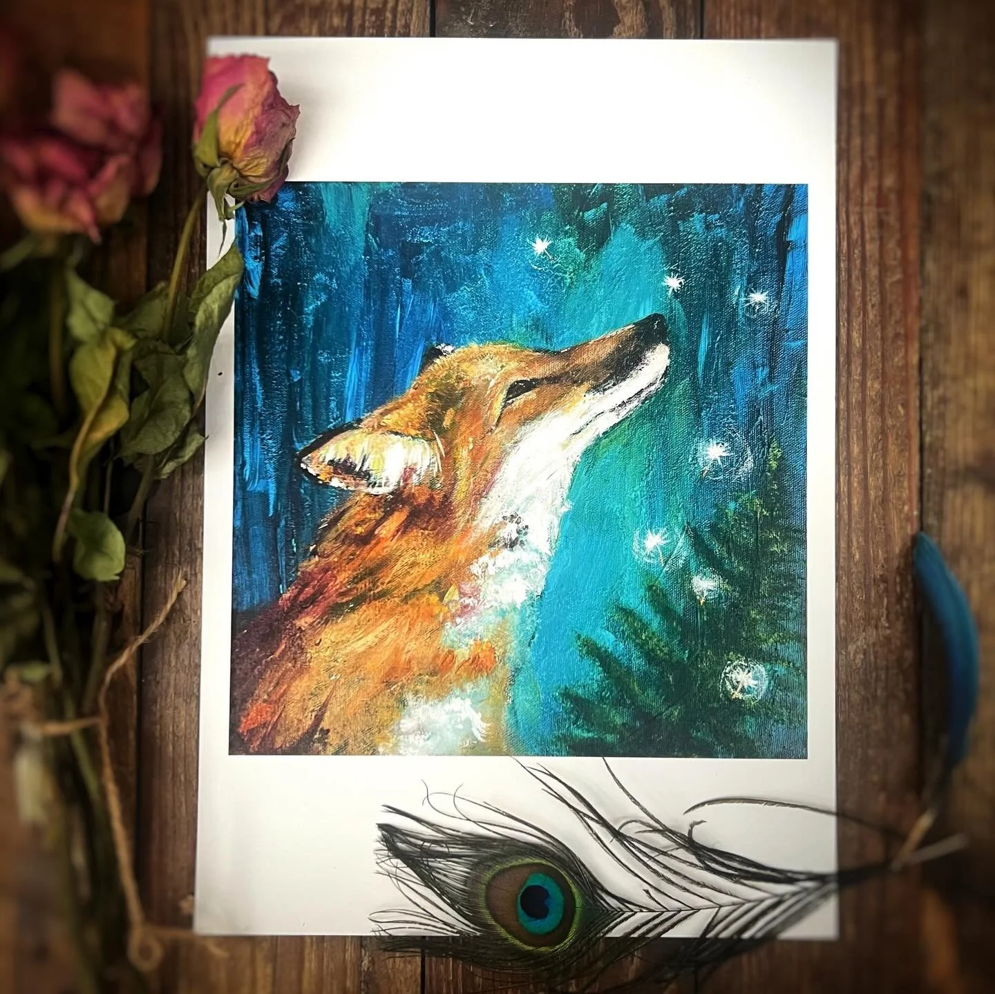 &lsquo;Wish&rsquo; 

Nose lifted to the earthy scent of the damp earth beneath his feet..

Translucent wishes float through the ferns like tiny ethereal hopes born on the breeze.

He closes his eyes&hellip;

What does he wish for?&nbsp;

What do you 