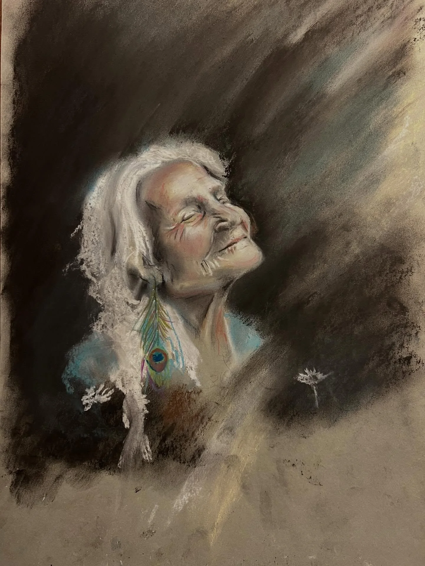 Little by little she emerges &hellip;. Who will she be? 

#pastelartist #cronewisdom #artist #jessedicksonartist #witchart