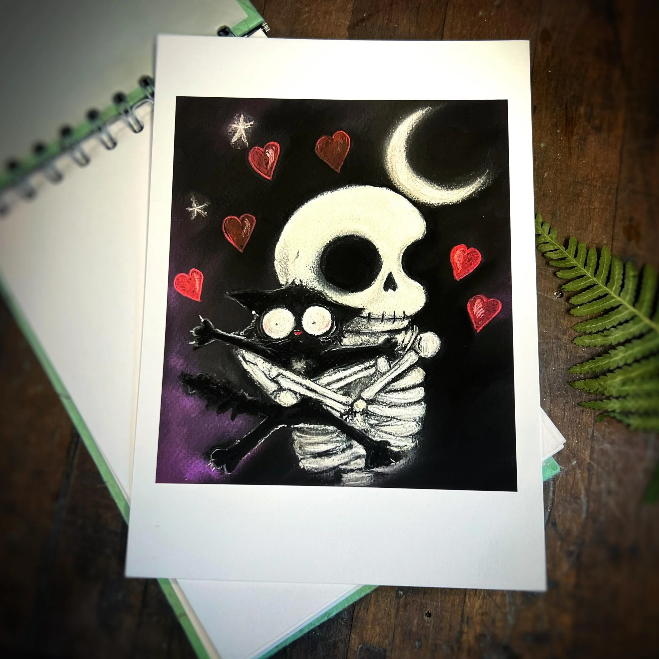 &lsquo;It must be love&rsquo; 🐈&zwj;⬛ 

Prints available and BRAND NEW greeting cards are on their way!! 
Roger ☠️ and I have been a bit quiet recently&hellip; we&rsquo;re still here, heads together giggling quietly at the world around us&hellip; ☠️