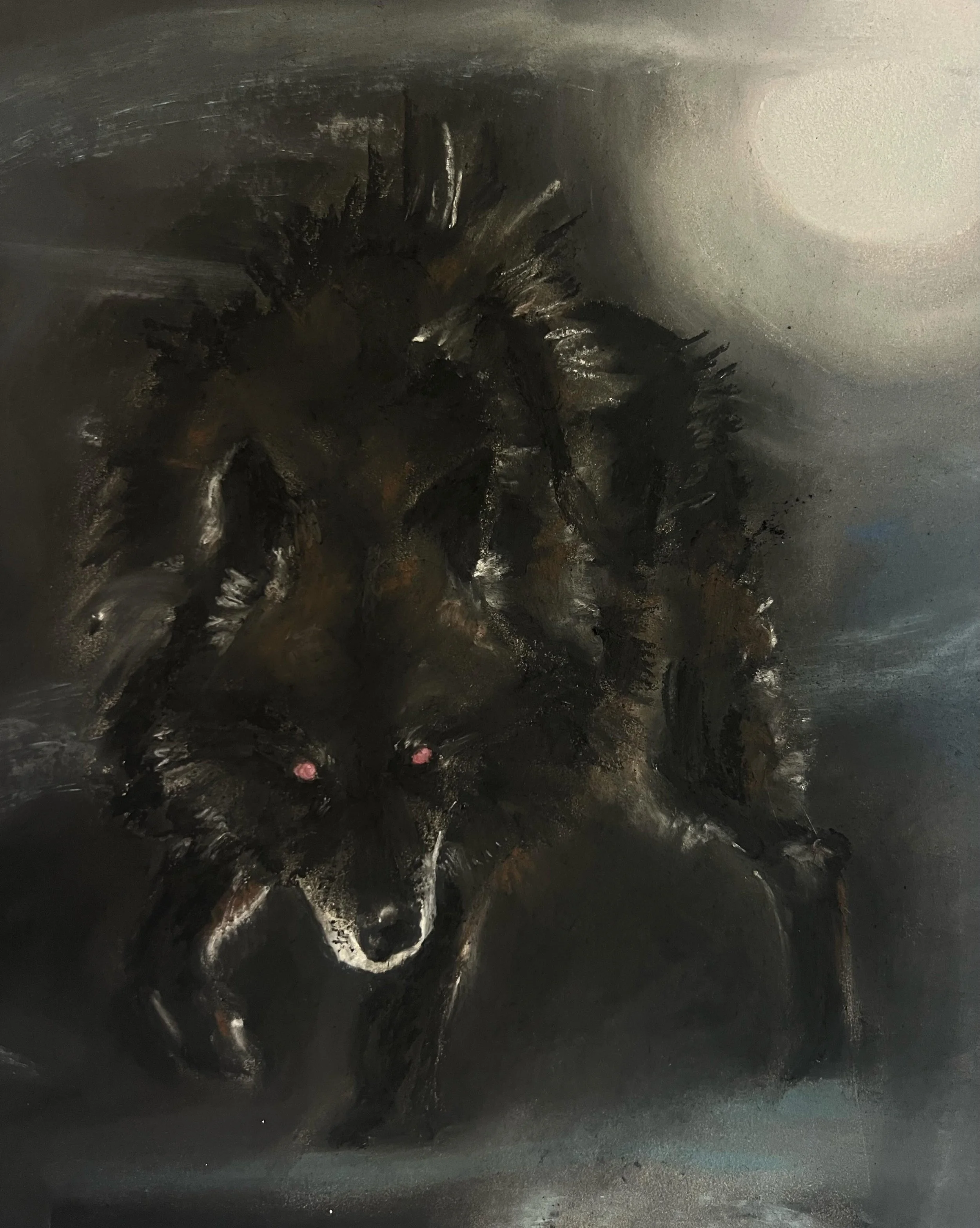 Today I have been dancing with Black Shuck&hellip; 
Work in progress &hellip; my studio is too hot 🥵 to carry on today! 
I think he&rsquo;s going ok so far&hellip;. 😊

#blackshuck #wolf #shuck #ghostdog #suffolkfolklore