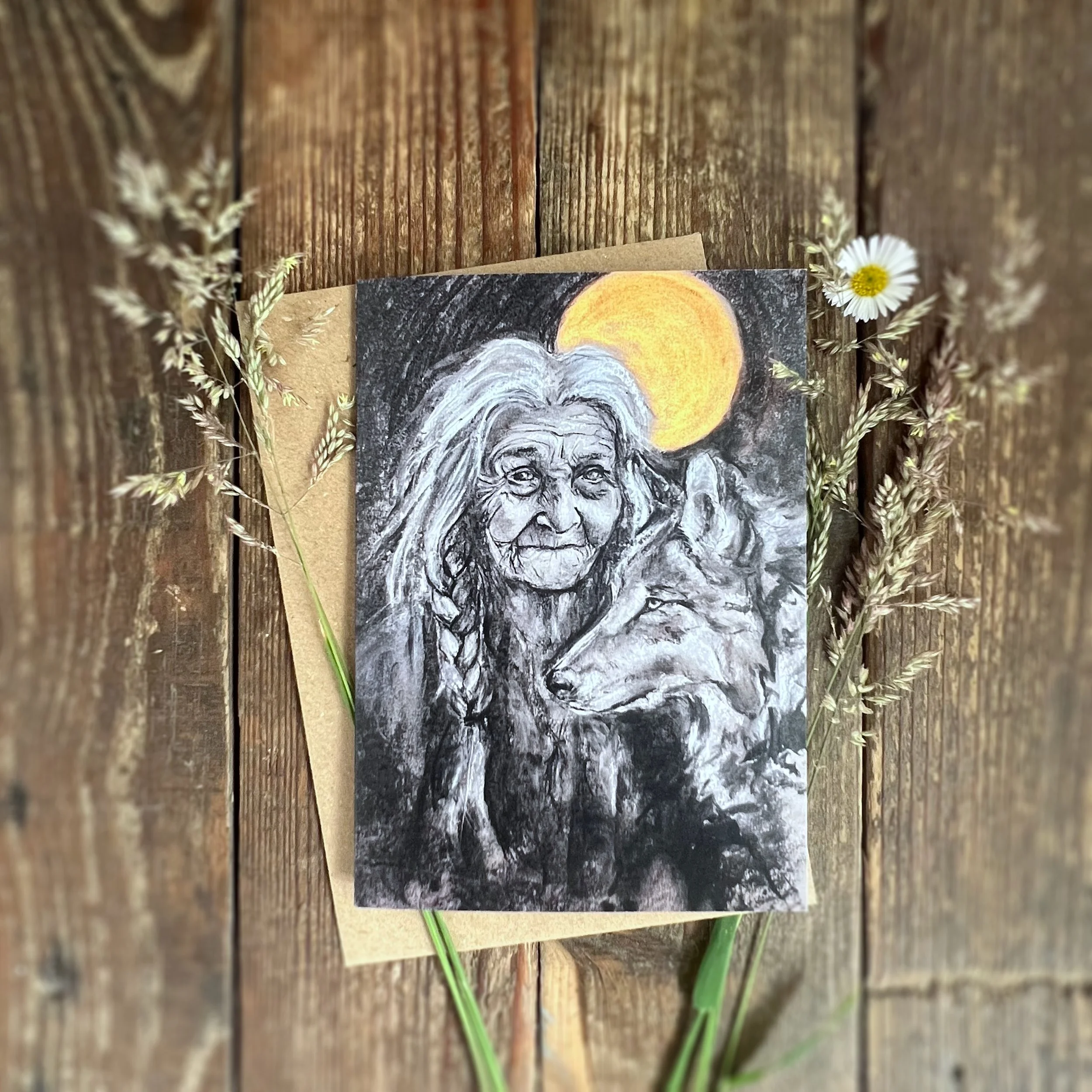 Lupa granmother wolf witch greetings card.jpg