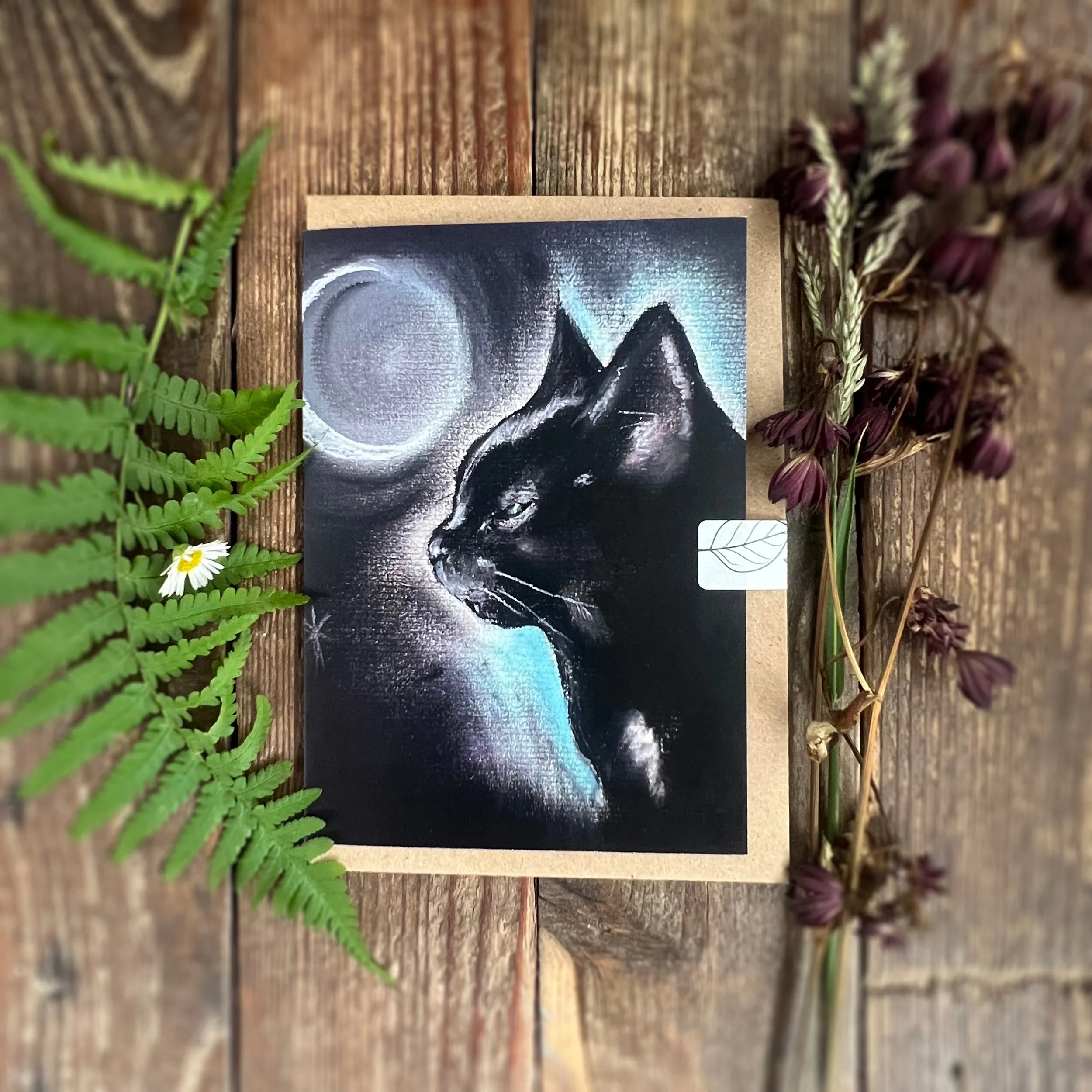 The familiar balck cat moon greetings card.jpg