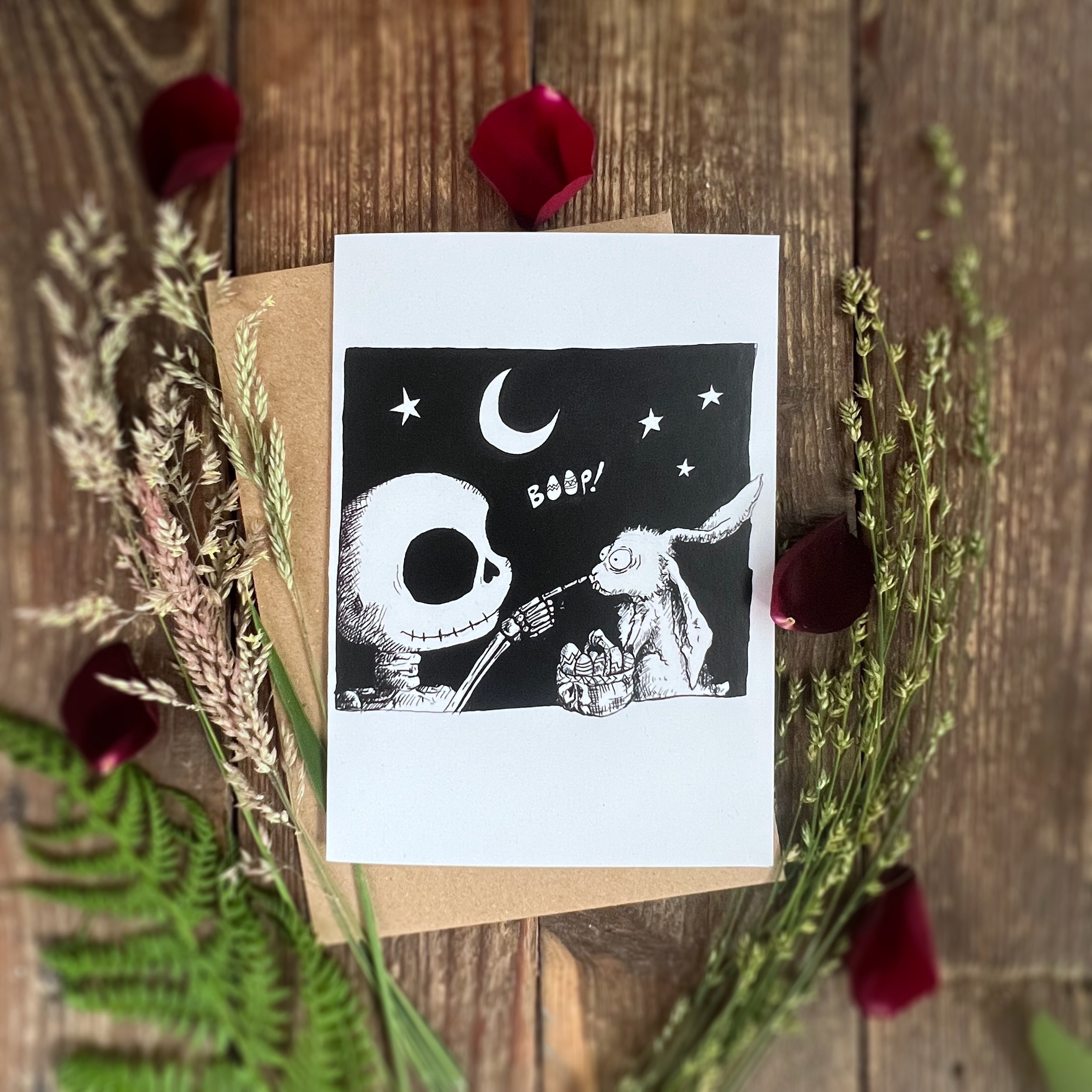 Boop the bunny Roger skeleton easter greetings card.jpg