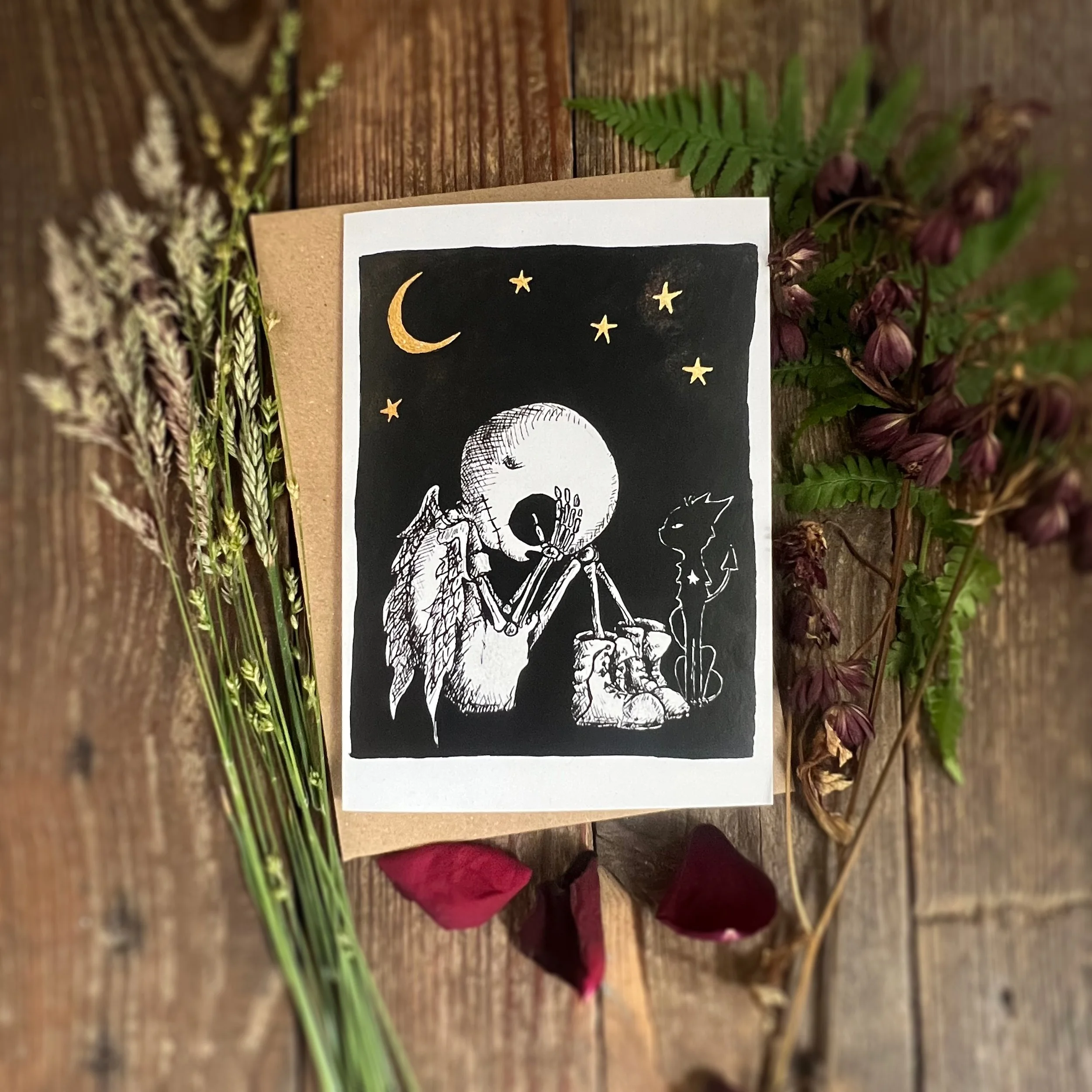 Why so sad Roger skeleton A6 greetings card.jpg