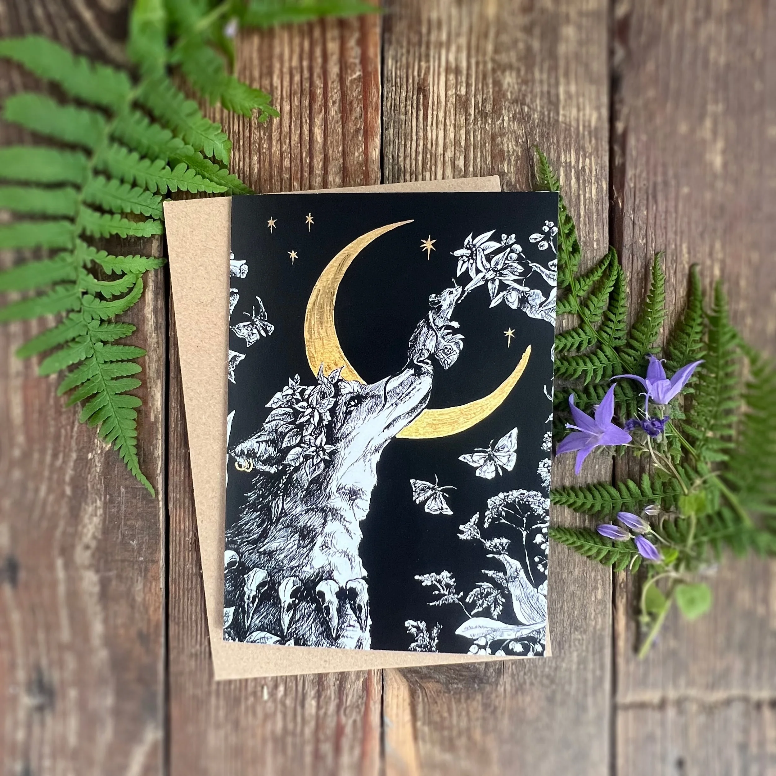 Pick your poison fox moon black and white greetings card.jpg