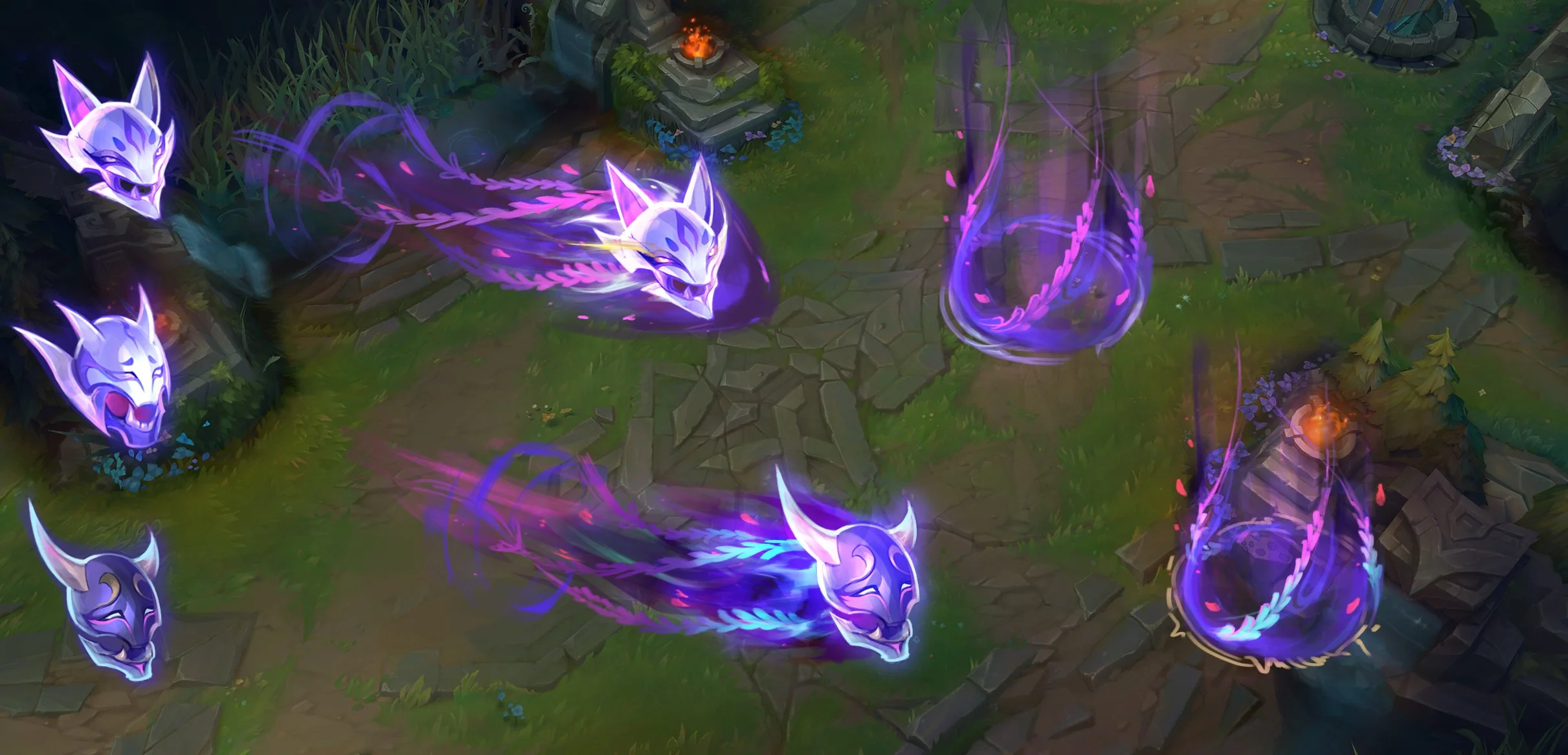 Q Ability (Dark Binding) VFX Concept - Binds enemies in place and deals magic damage