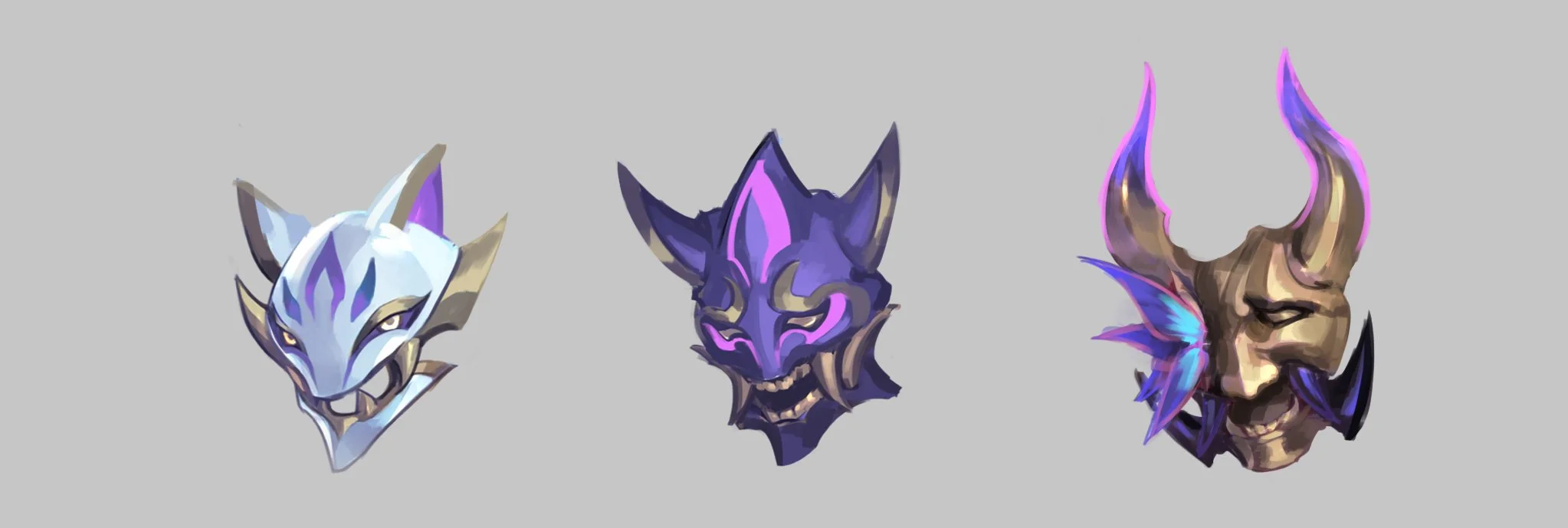 Mask Concept: Ctrl-5 toggle that impacts her Q and R abilities and some non-gameplay expressions.  In this alternative universe these masks represent Morgana’s children who drain and consume emotions to fuel her power.