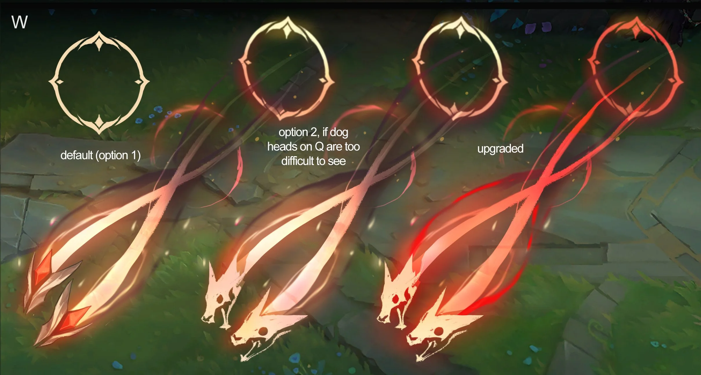 Q Ability (Void Seeker) VFX Concept - 
Kai'Sa shoots a long range missile, marking enemies with her passive. Living Weapon: Void Seeker is upgraded to apply more passive marks and reduce cooldown on champion hit.